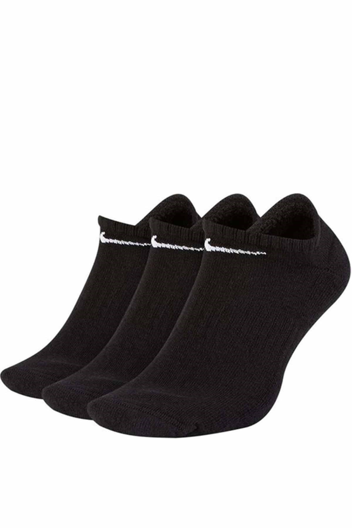 NIKEÇorapNike Everyday Cushioned Training No-Show Socks (3 Pairs) Unisex Çorap SX7673-010-Siyah