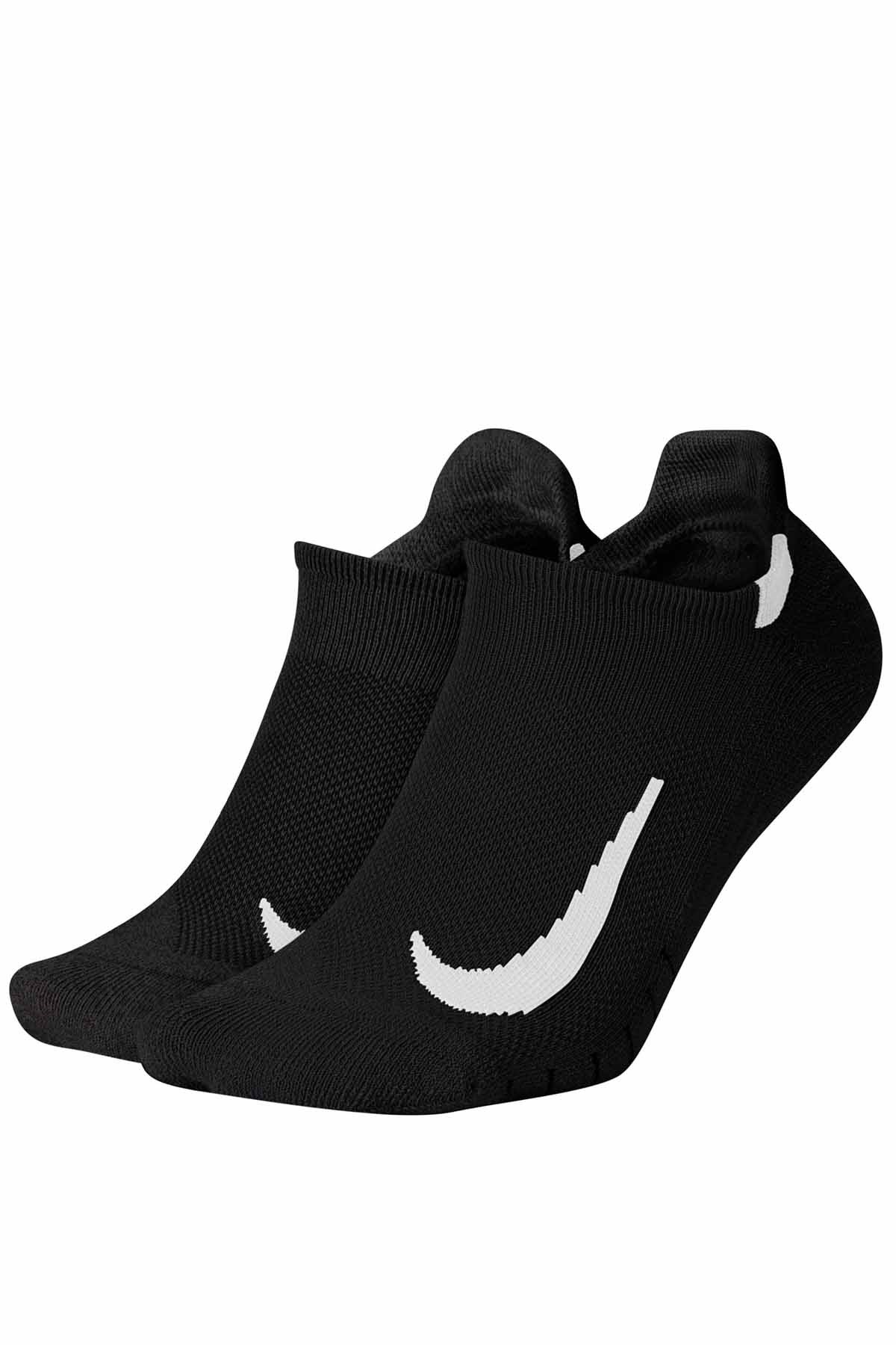 NIKEÇorapNike Multiplier Running No-Show Socks (2 Pairs) Unisex Çorap SX7554-010-Siyah