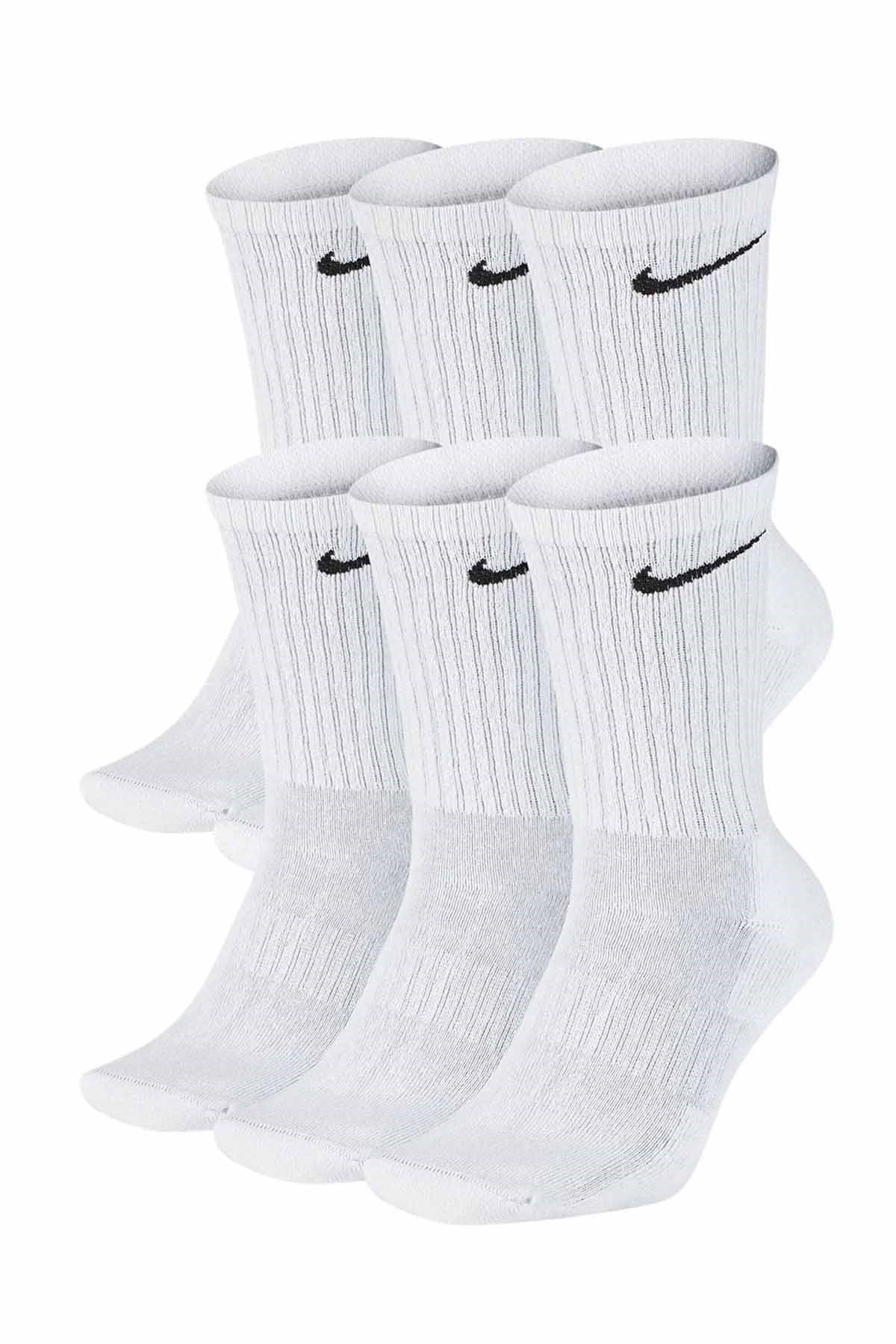 NIKEÇorapNike U NK EVERYDAY CUSH CREW 6PR-BD Unisex Çorap SX7666-100-BEYAZ