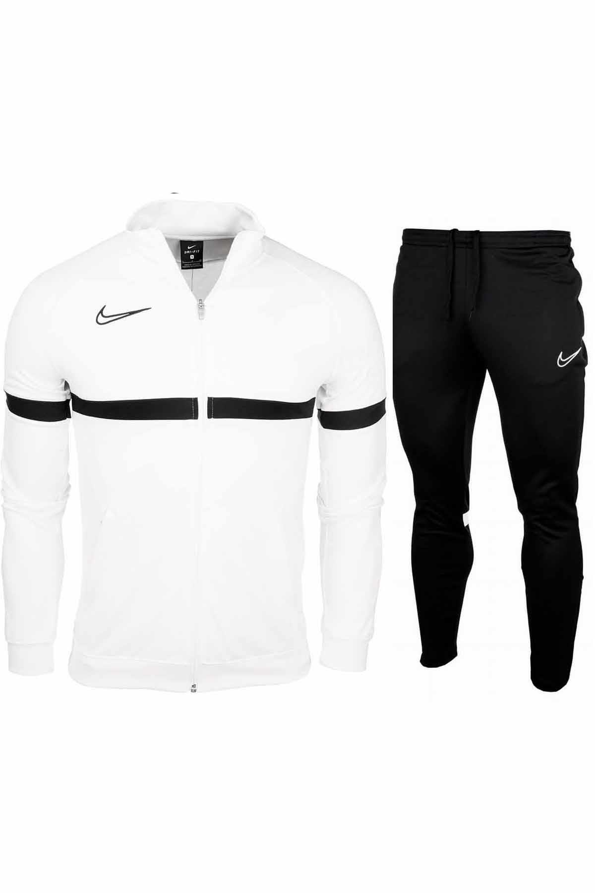 NIKEEşofman TakımNike B9 Raşel Kumaş Eşofman Takımı Erkek Eşofman Takım NK6113-100-BEYAZ