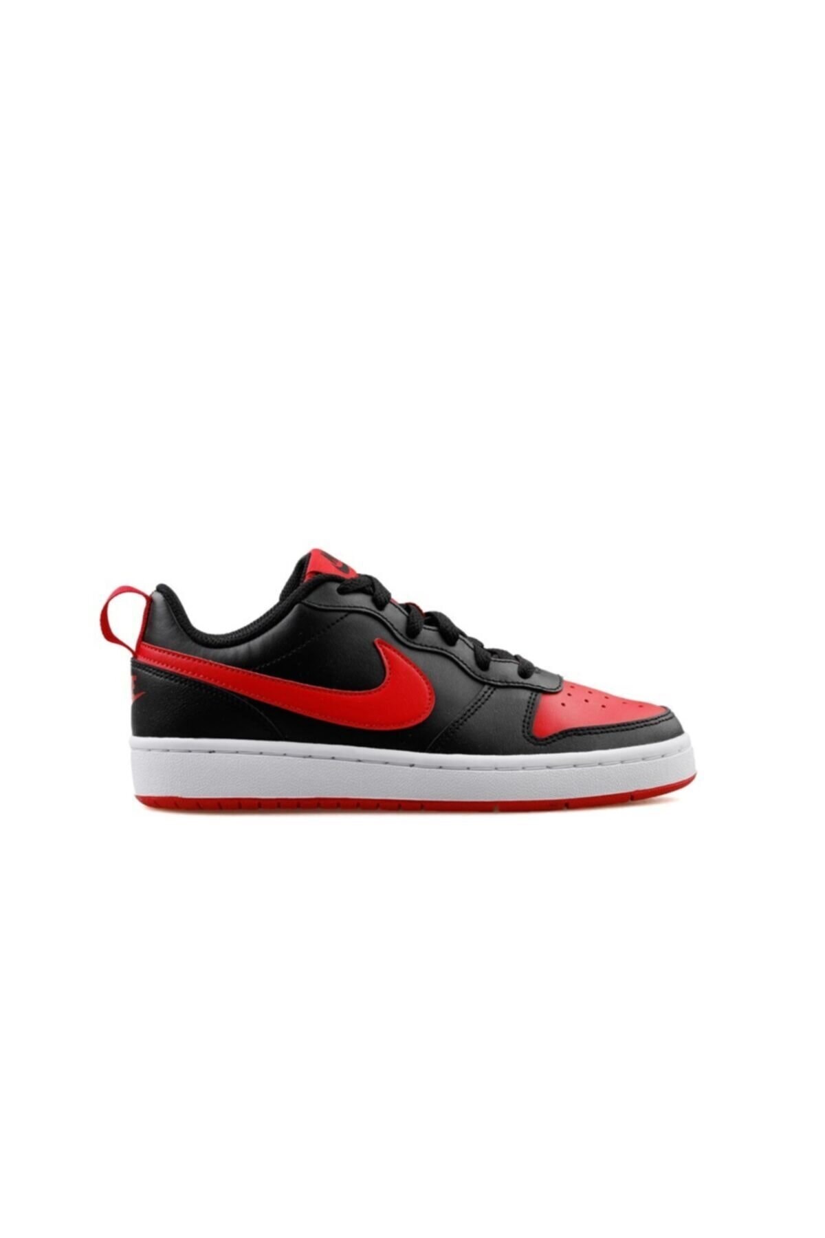 NIKEGünlük SporNike COURT BOROUGH LOW 2 (GS) Kadın Günlük Spor Ayakkabı BQ5448-007-Siyah-Krmz