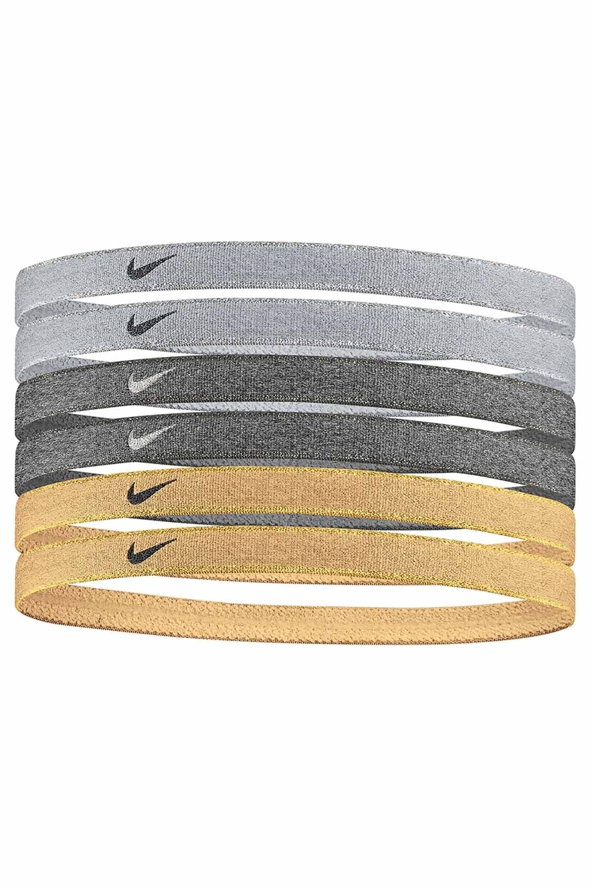 NIKESaç BandıNike Metallic Swoosh Sport Headbands 6 PK Unisex Saç Bandı N.100.2008.097.OS-Çok Renkli