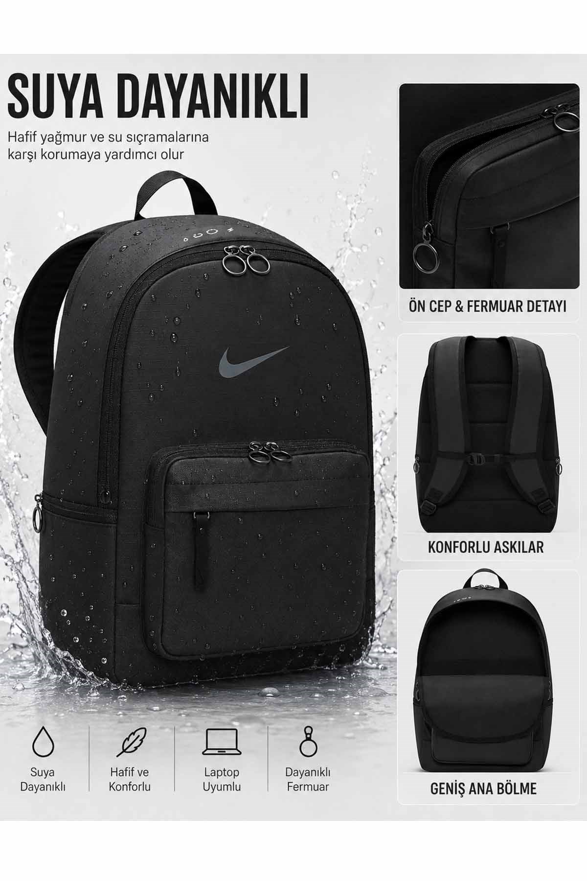 NIKESırt ÇantasıNike Çanta Sırt Çantası NK HERITAGE En: 30 cm, Boy: 46 cm, Derinlik: 15 cm Unisex Sırt Çantası DN3592-010Siyah
