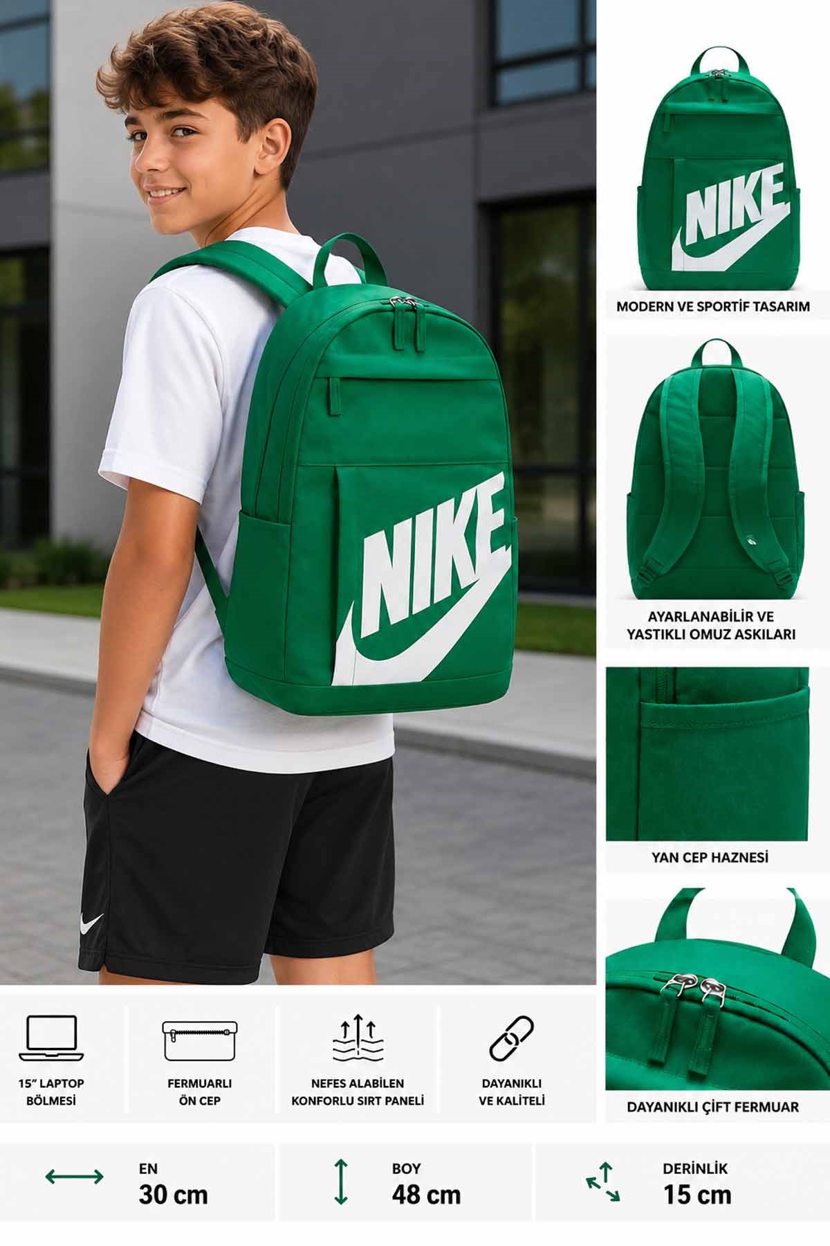 NIKESırt ÇantasıNike Elemental Backpack 21L Unisex Sırt Çantası DD0559-365YEŞİL