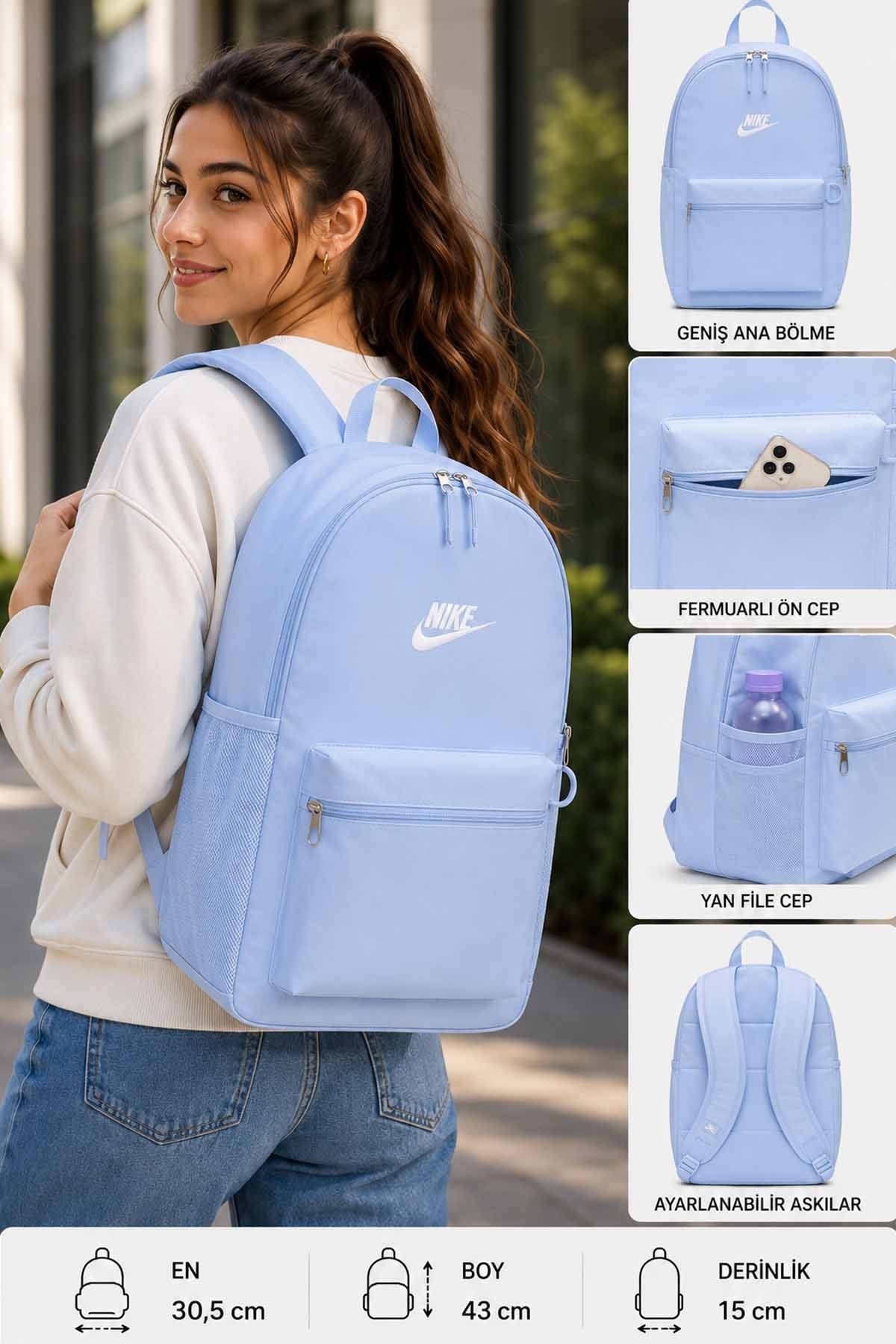 NIKESırt ÇantasıNike NK HERITAGE BACKPACK 2.0 Unisex Sırt Çantası IB4343-407MAVİ