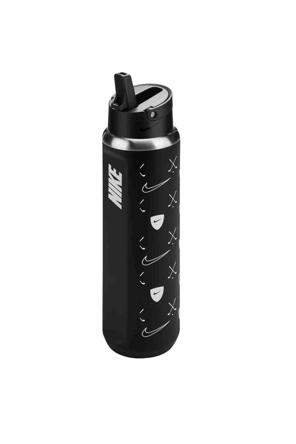 NIKESulukNikeSS RECHARGE STRAW BOTTLE 24 OZ GRAPHIC RFSH Unisex Suluk N.101.3812.091.24Siyah