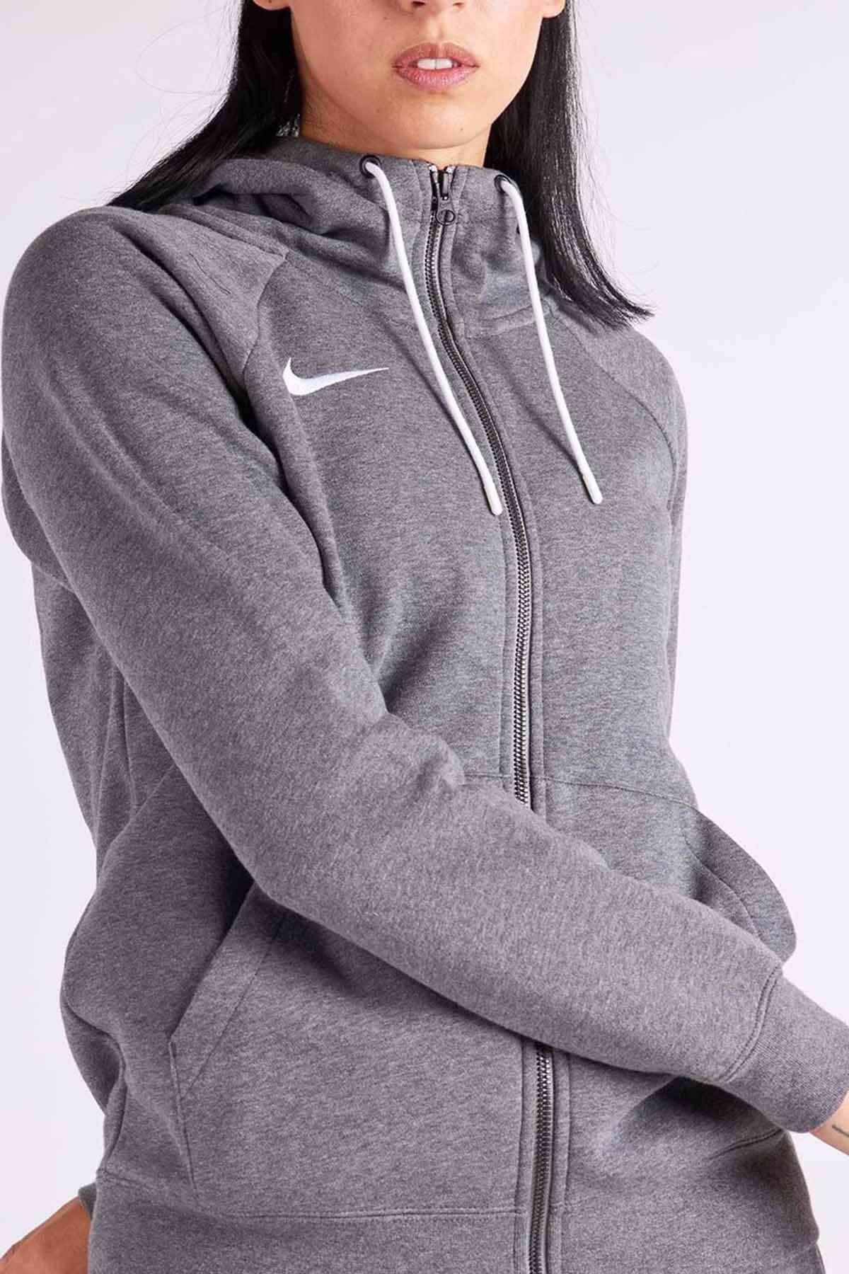 NIKESweatshirtNike Ful Zip Kadın Sweatshirt CW6955-071-K.Gri
