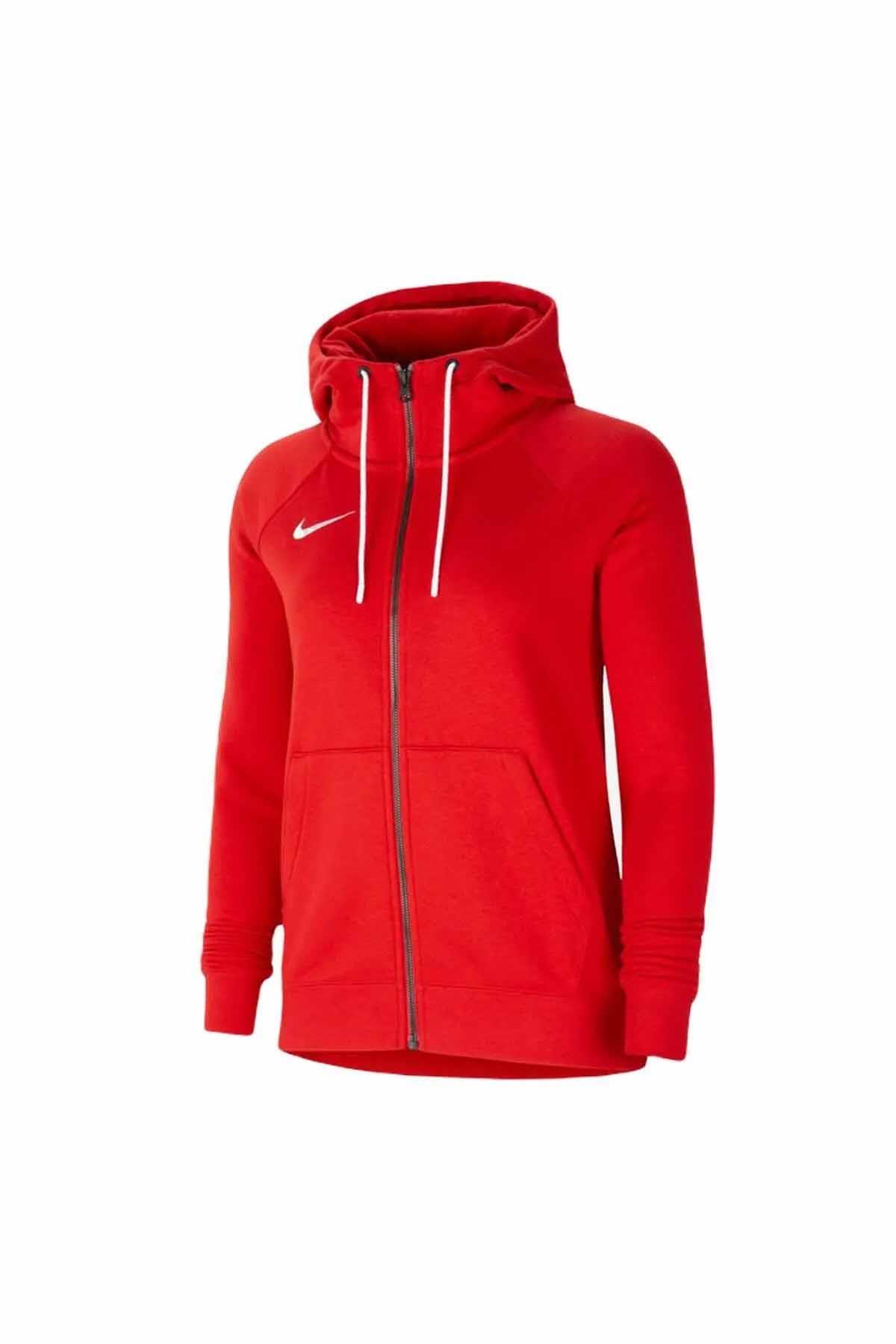 NIKESweatshirtNike Ful Zip Kadın Sweatshirt CW6955-657-KIRMIZI