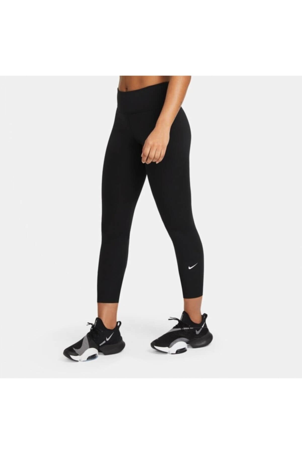 NIKETaytNike W One Df Mr Crp Tgt Kadın Tayt DD0247-010-Siyah