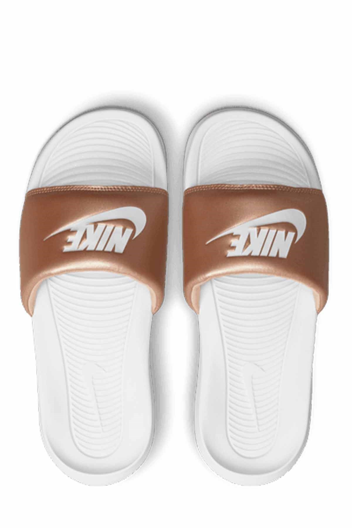 NIKETerlikNike W Victori One Slide Kadın Terlik Ayakkabı CN9677-900-Byaz-Bronz