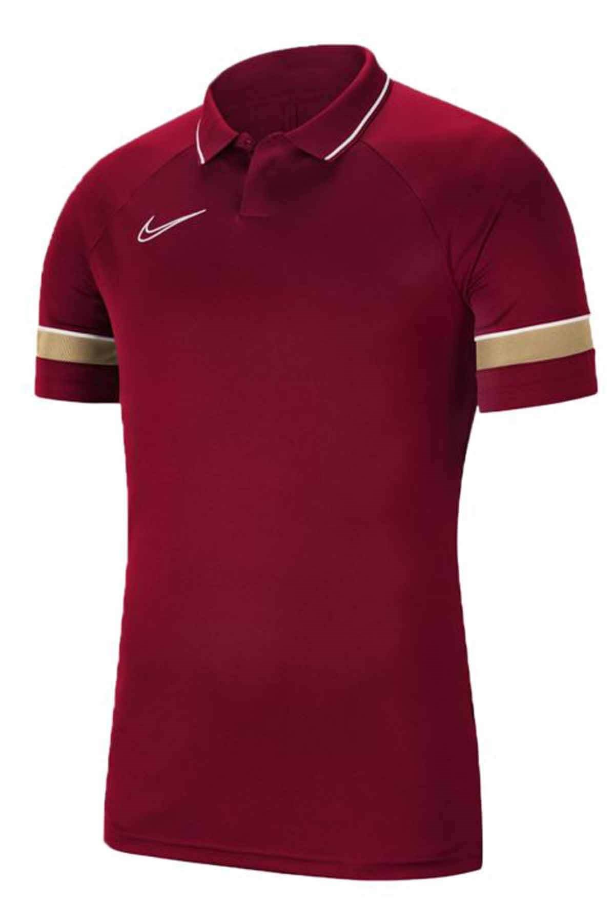 NIKETişörtNike Df Acd21 Polo Ss Erkek Tişört CW6104-677-BORDO