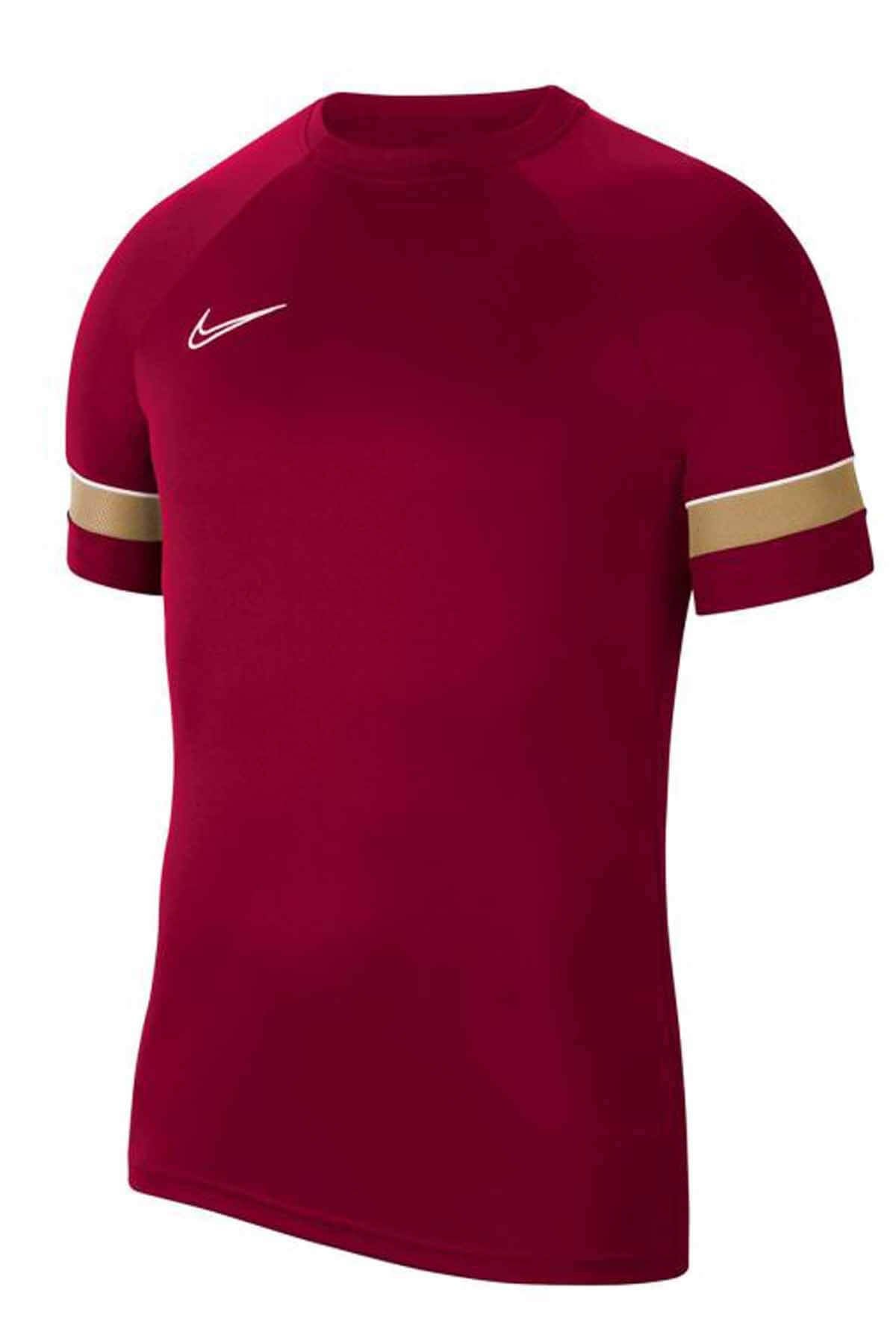 NIKETişörtNike Df Acd21 Top Ss Erkek Tişört CW6101-677-BORDO