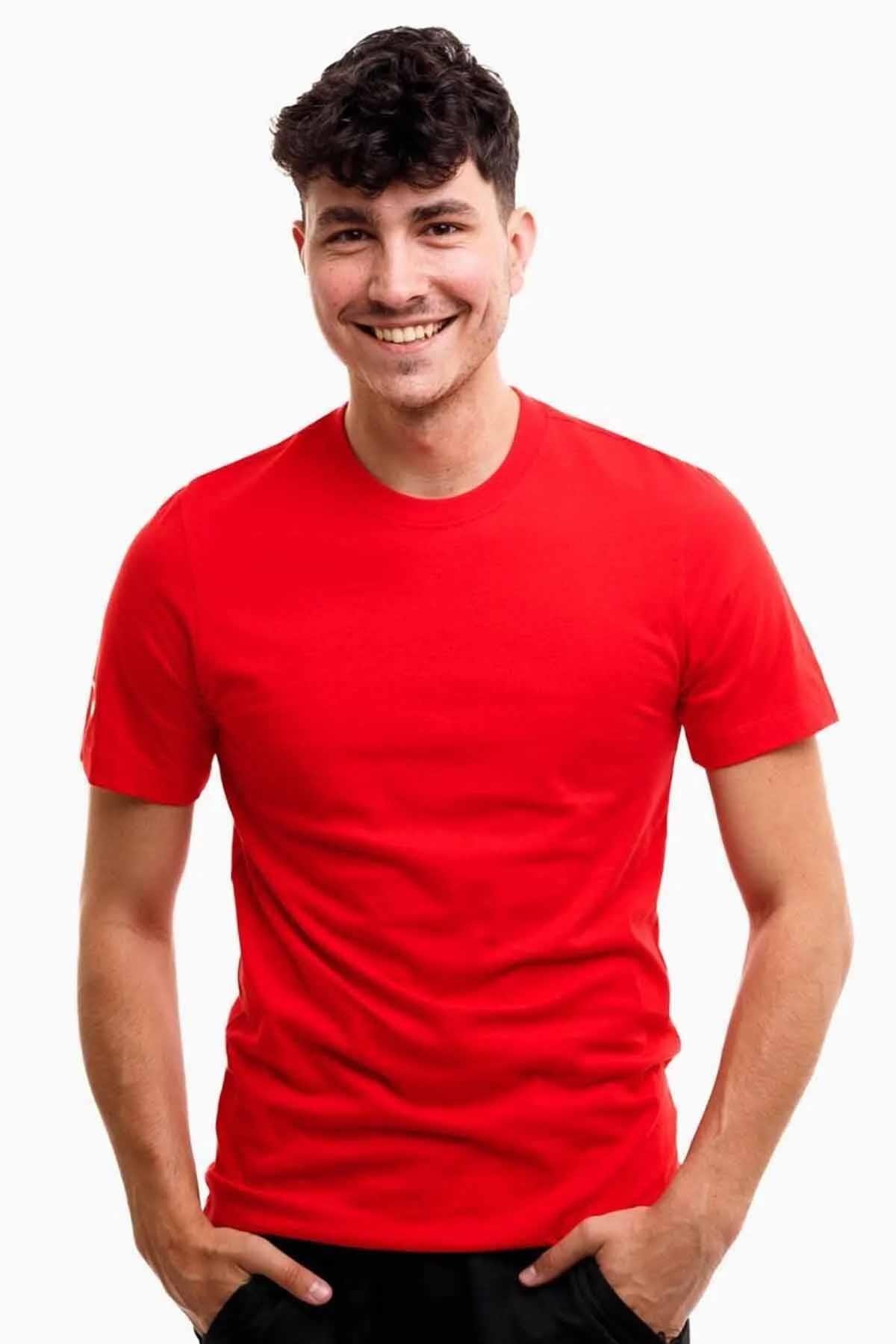 NIKETişörtNike Erkek Tişört %100 Pamuk Erkek Tişört CZ0881-657-KIRMIZI