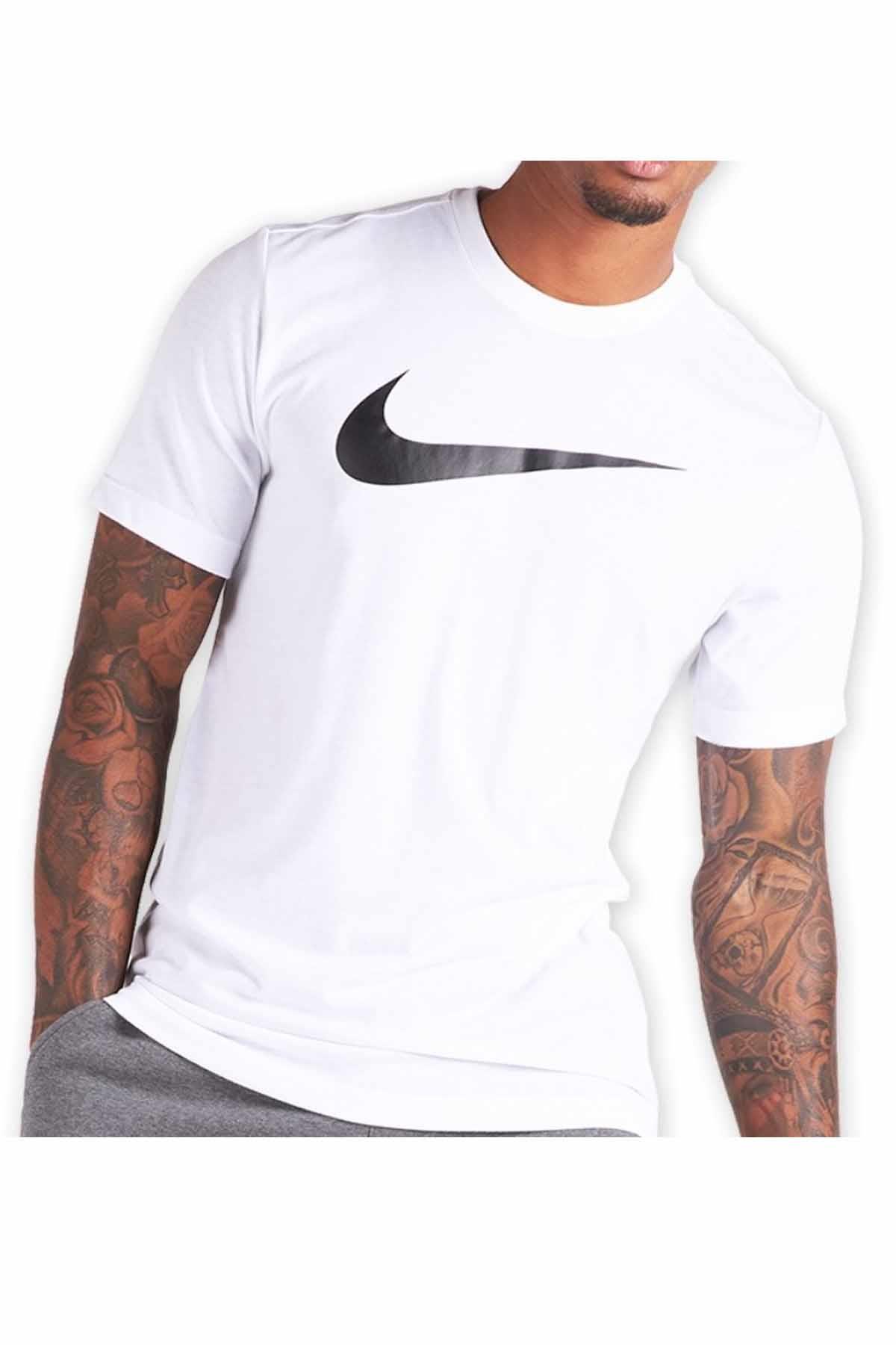 NIKETişörtNike Erkek Tİşört Erkek Tişört CW6936-100-BEYAZ