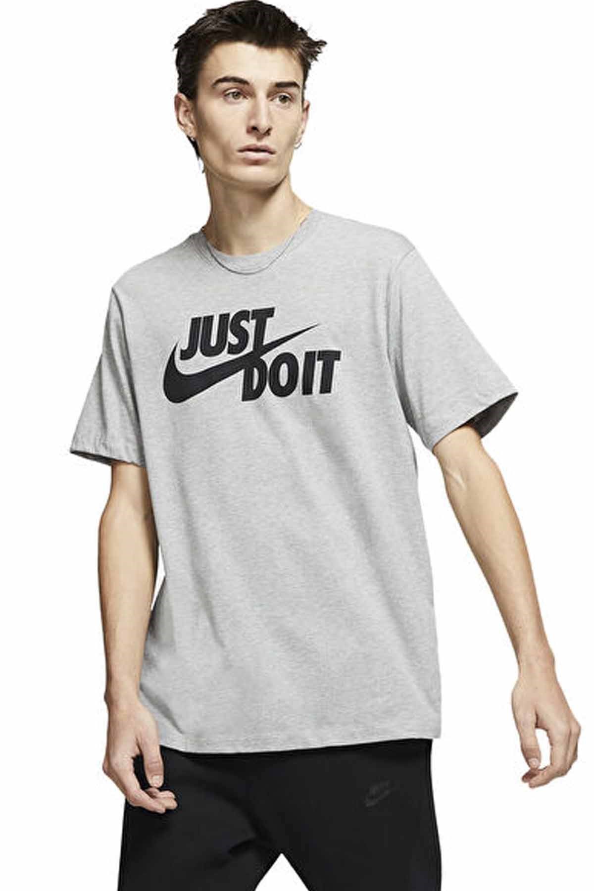 NIKETişörtNike Just Do it Swoosh Erkek Tişört AR5006-063Gri