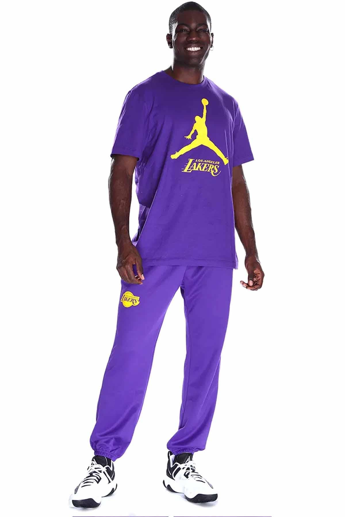 NIKETişörtNike Lal M Es Nba Jdn Ss Tee Erkek Tişört FB9827-504-Mor