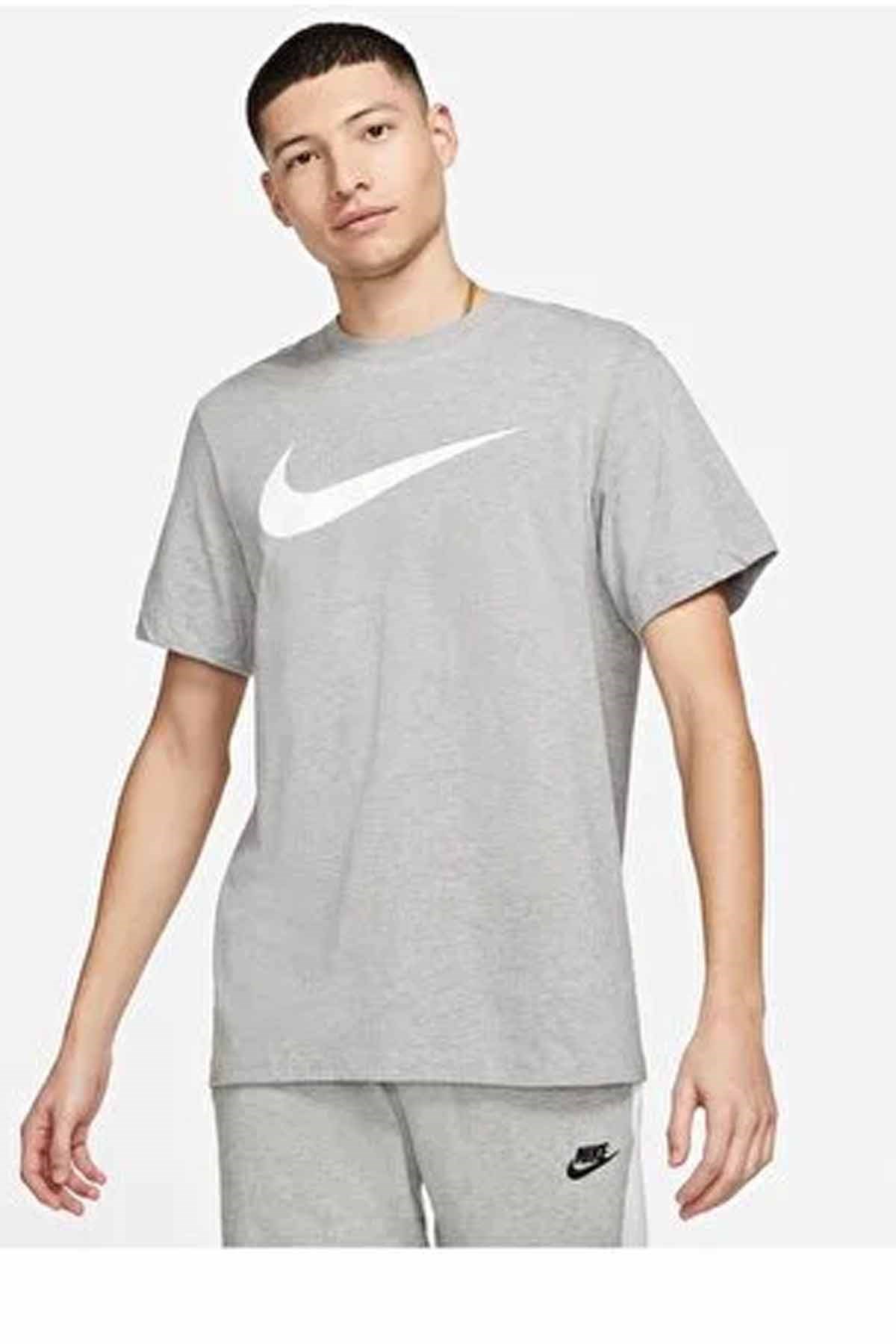 NIKETişörtNike M NSW TEE ICON SWOOSH Erkek Tişört DC5094-063Gri