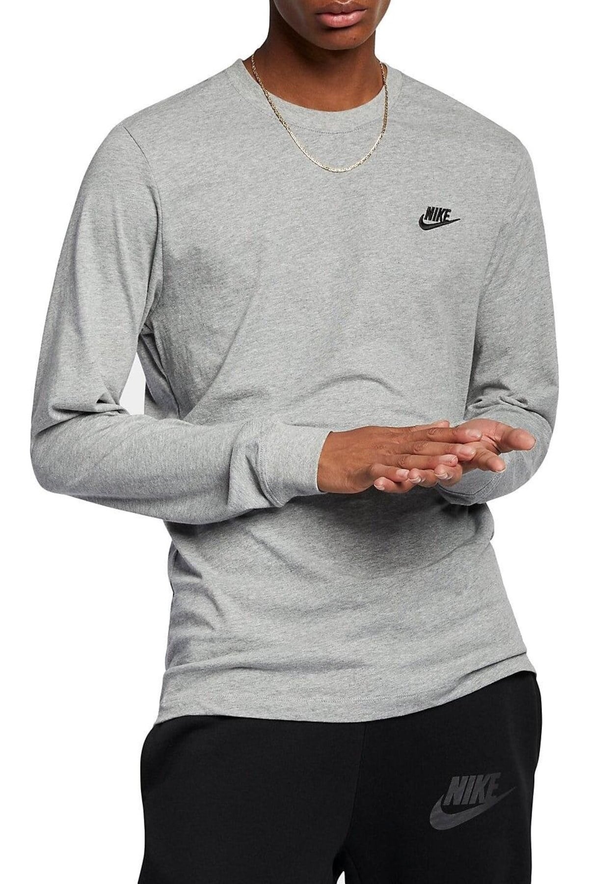 NIKETişörtNike Sportswear Club Erkek Tişört AR5193-063-Gri