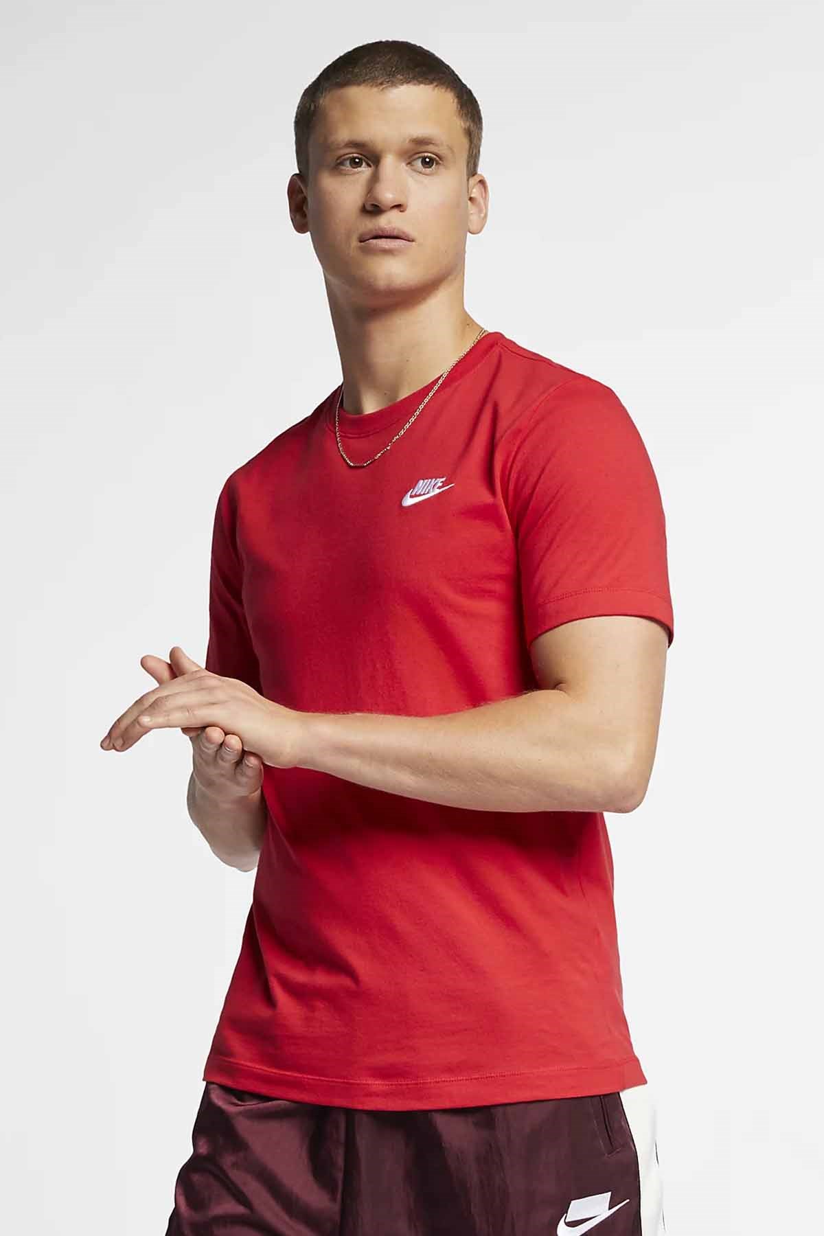 NIKETişörtNike Sportswear Erkek Tişörtü Erkek Tişört AR4997-657-KIRMIZI