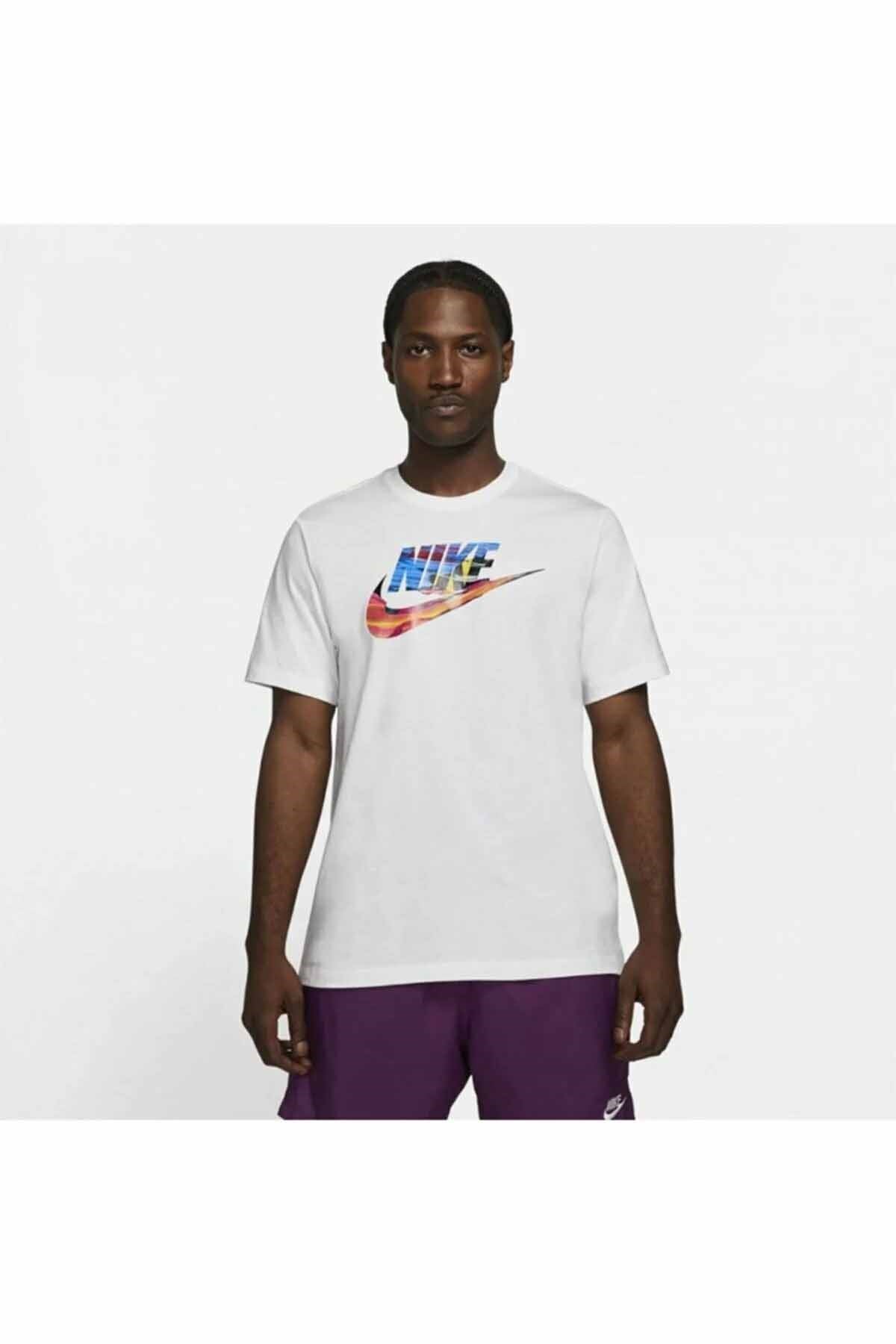NIKETişörtNike Sportswear Erkek Tişört DB6161-100-BEYAZ