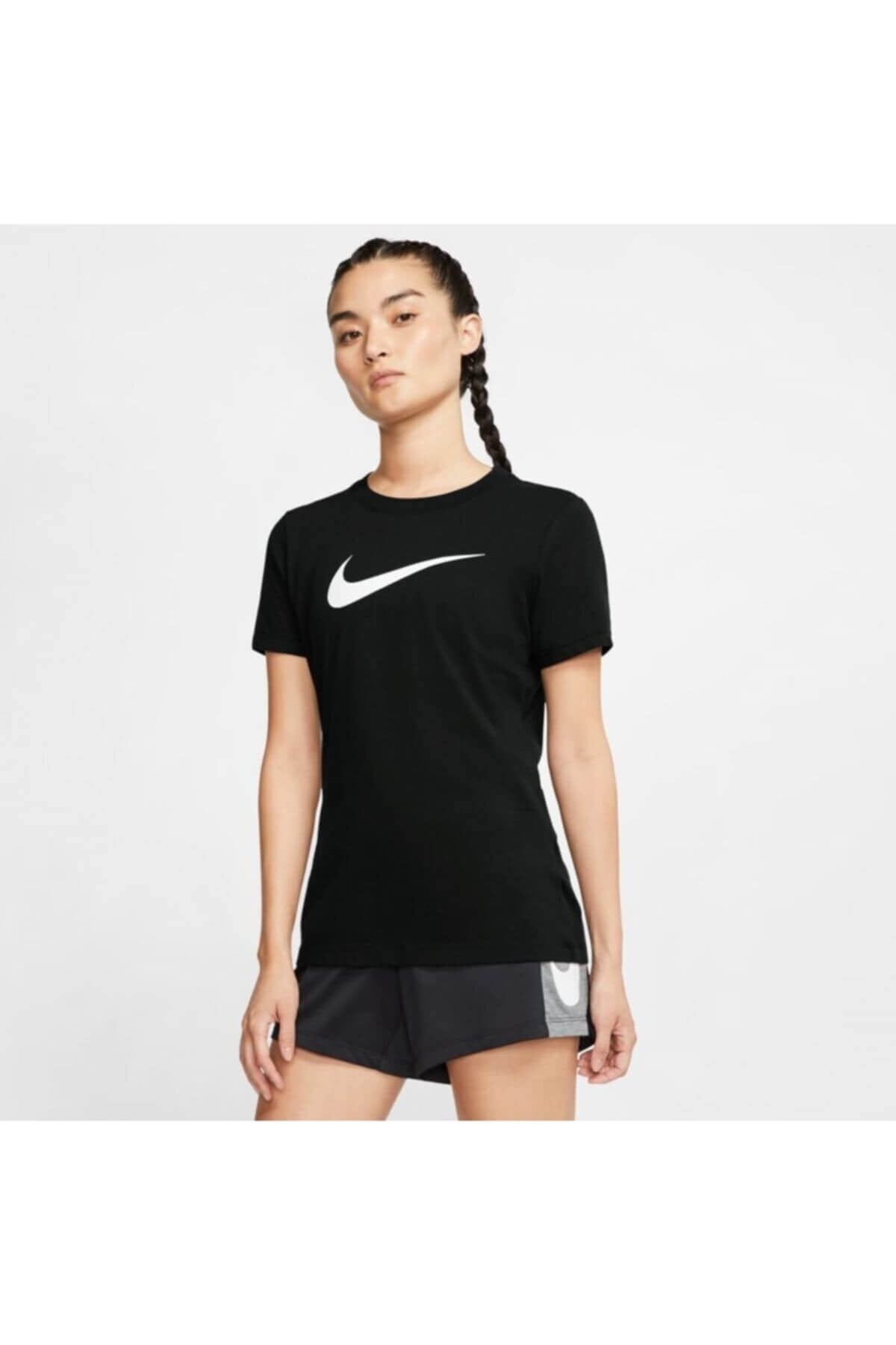NIKETişörtNike W Dry Tee Dfc Crew Kadın Tişört AQ3212-010-Siyah