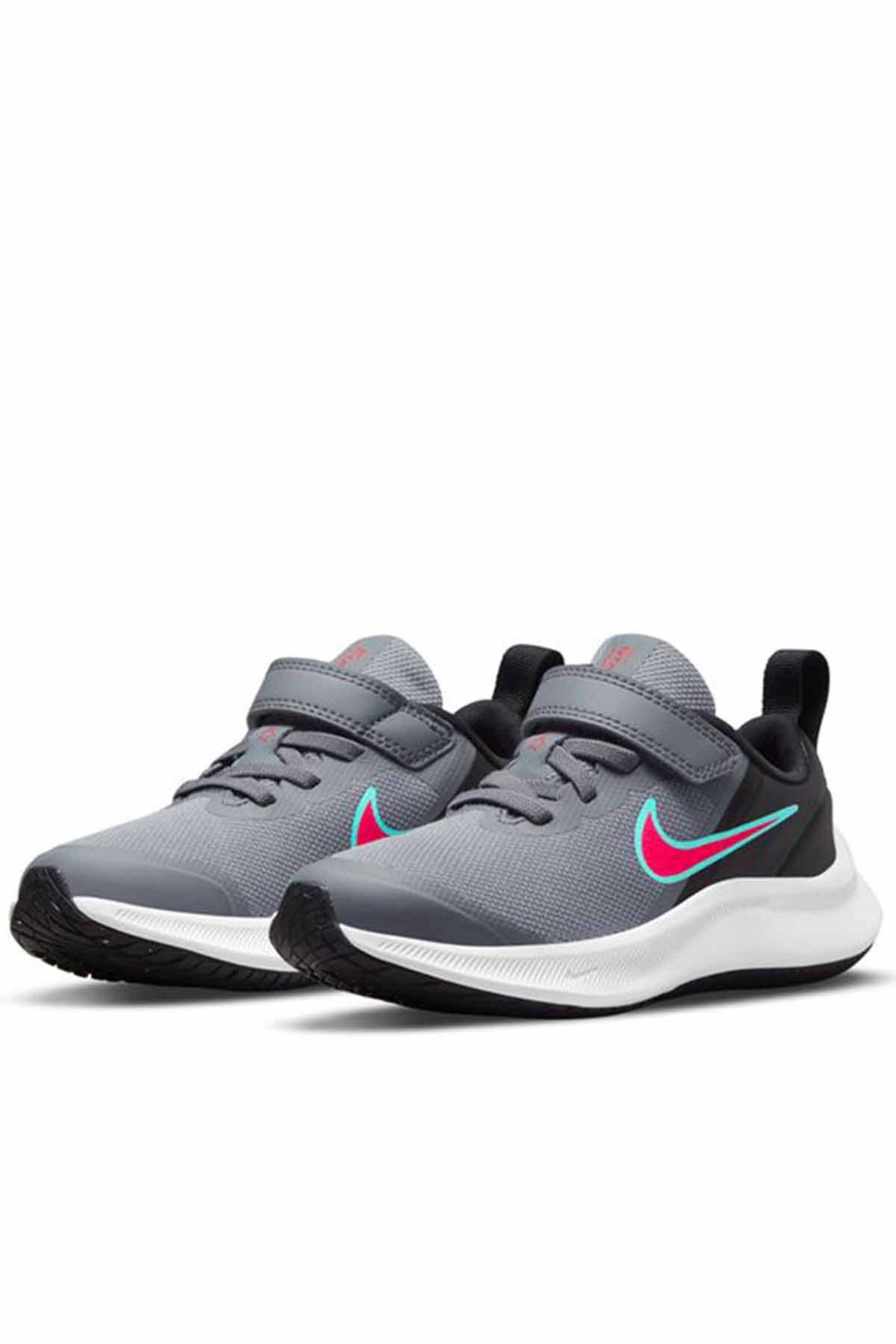 NIKEYürüyüş KoşuNike Star Runner 3 (Psv) Çocuk Yürüyüş Koşu Ayakkabı DA2777-008-K Gri