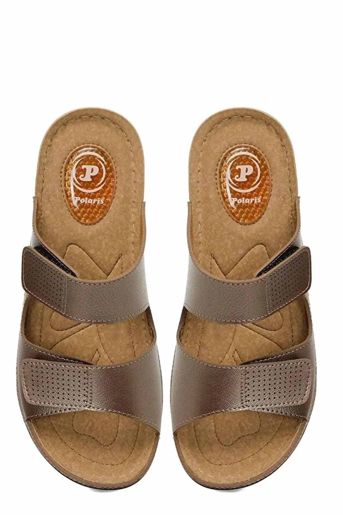 POLARİSTerlikPolaris 166986.Z Kadın Terlik Ayakkabı 102250962BRONZ