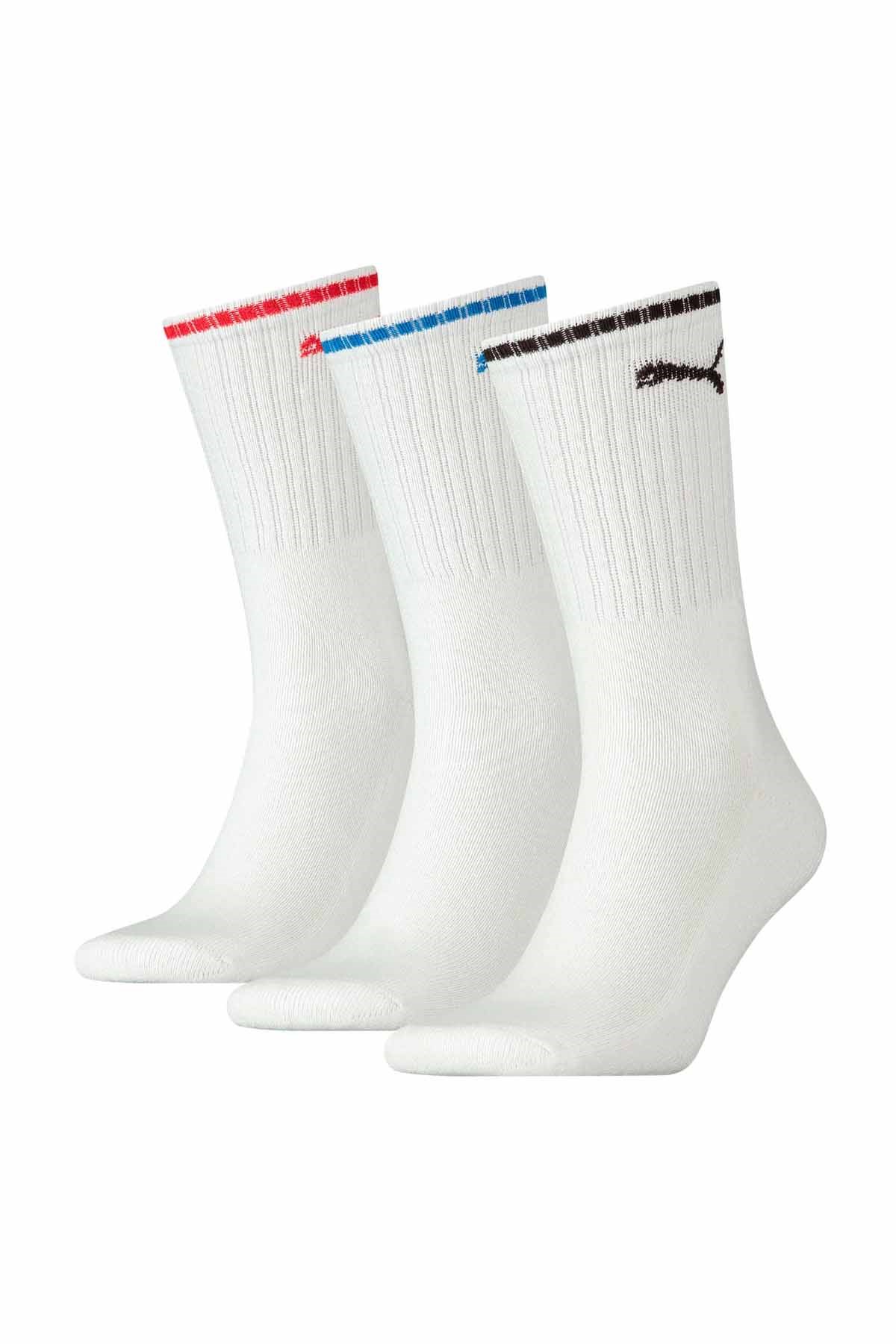 PUMAÇorapPUMA SPORT CREW STRIPE 3P Unisex Çorap 90794102BEYAZ