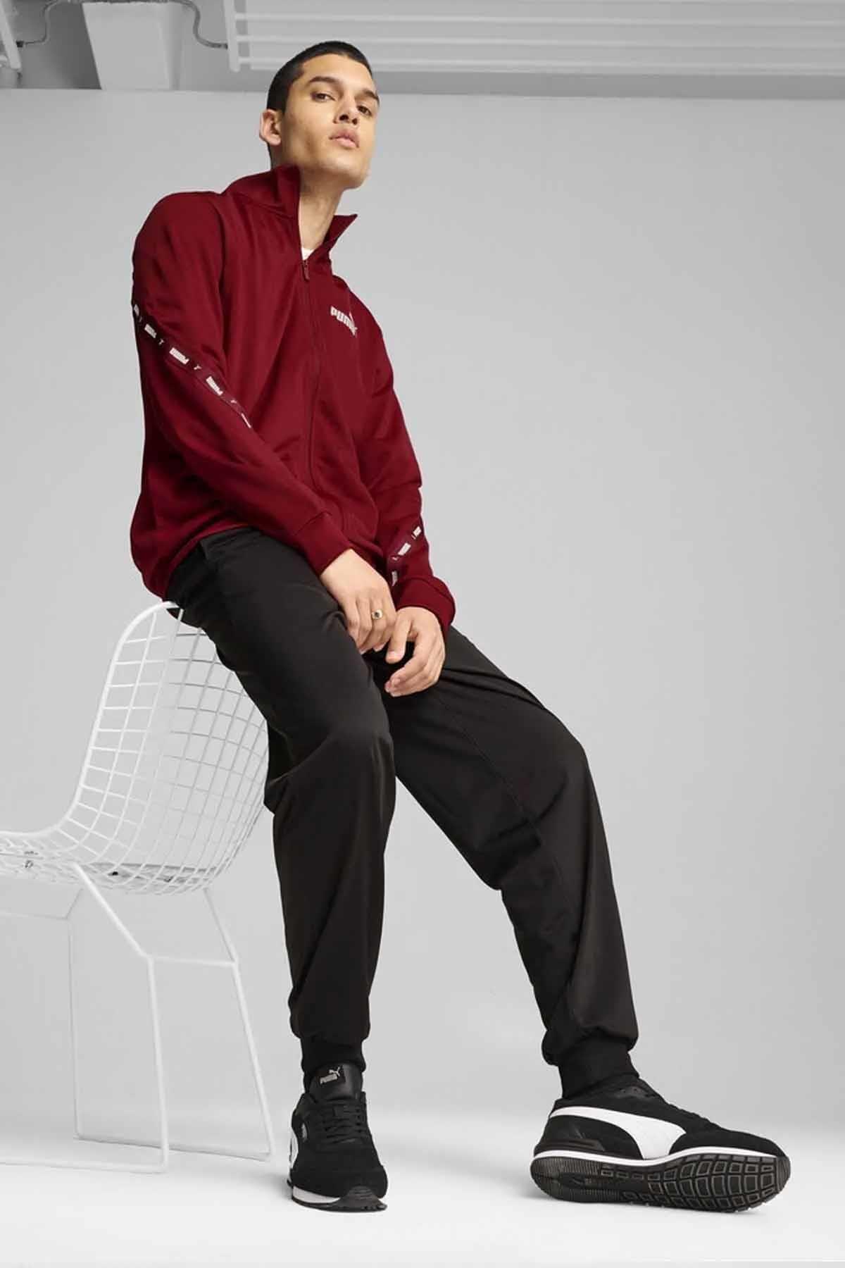 PUMAEşofman TakımPuma Erkek Eşefman Takımı Poly Tape Suit Unisex Eşofman Takım 681895-13 BORDO