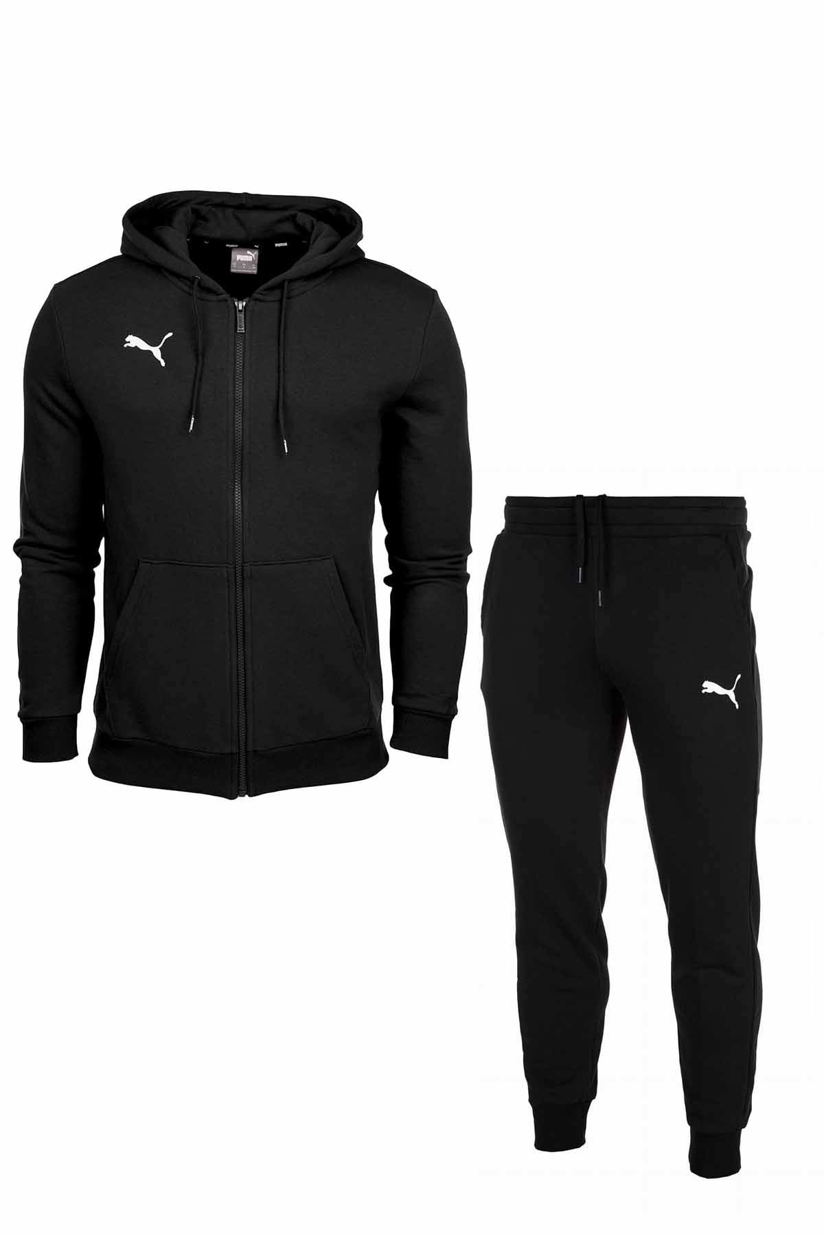 PUMAEşofman TakımPuma Pamuklu Alt Sweatshirt Erkek Eşofman Takım PMR1000 SIYAH