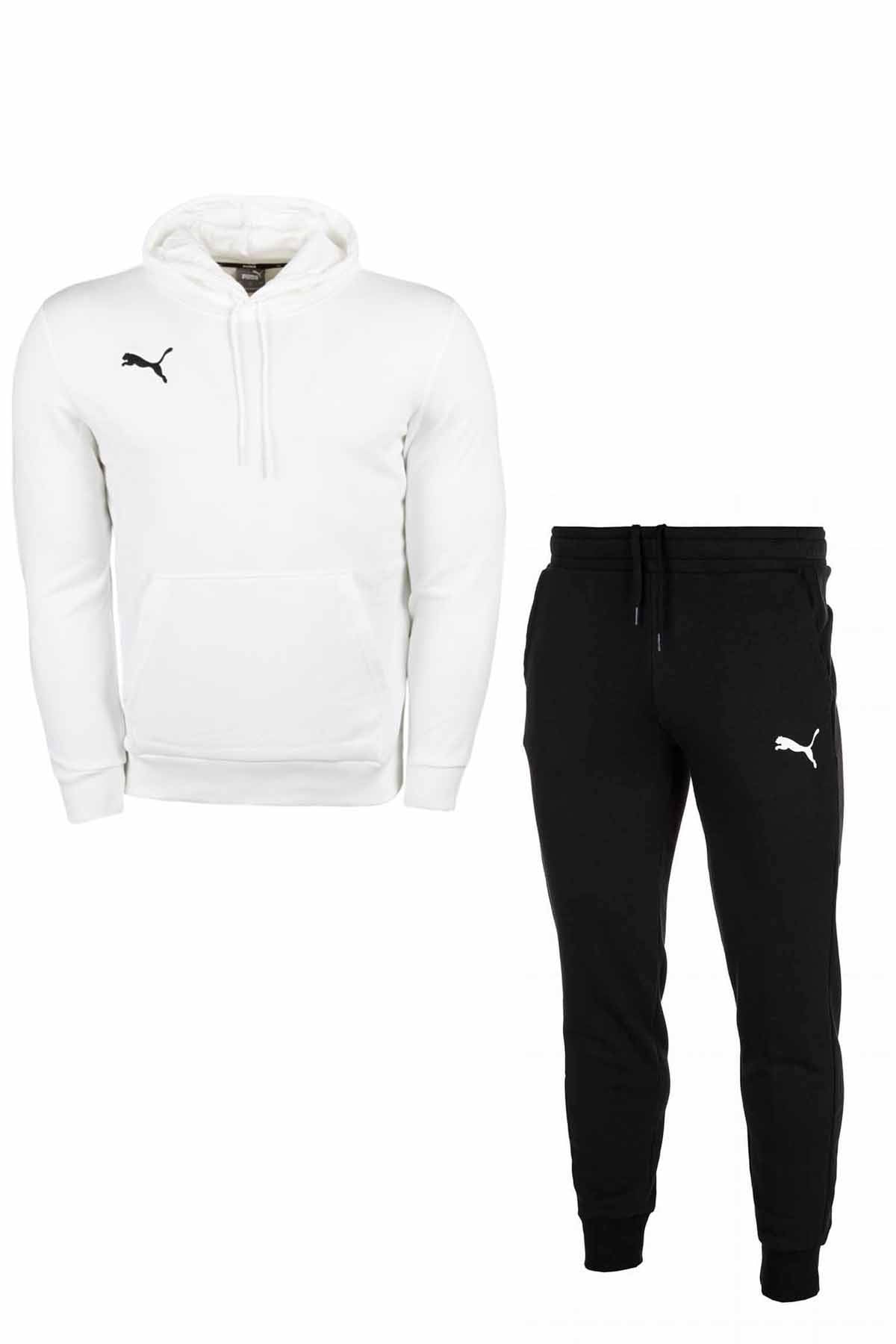 PUMAEşofman TakımPuma Pamuklu Alt Sweatshirt B-S Erkek Eşofman Takım PRS1003 BEYAZ-SYH