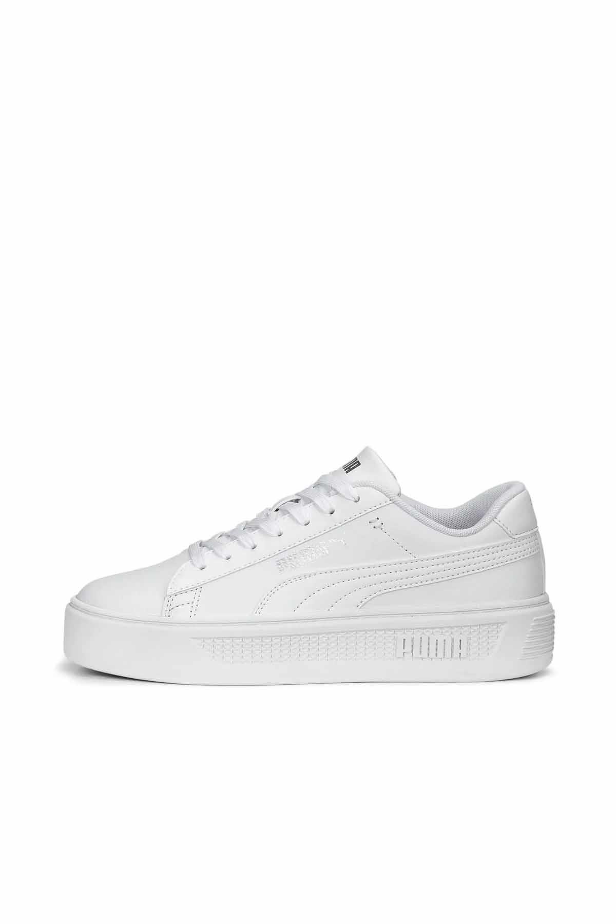 PUMAGünlük SporPuma SmaSh Platform Kadınlar İçin Tasarlandı Kadın Günlük Spor Ayakkabı 390758-01-1 BEYAZ-SYH