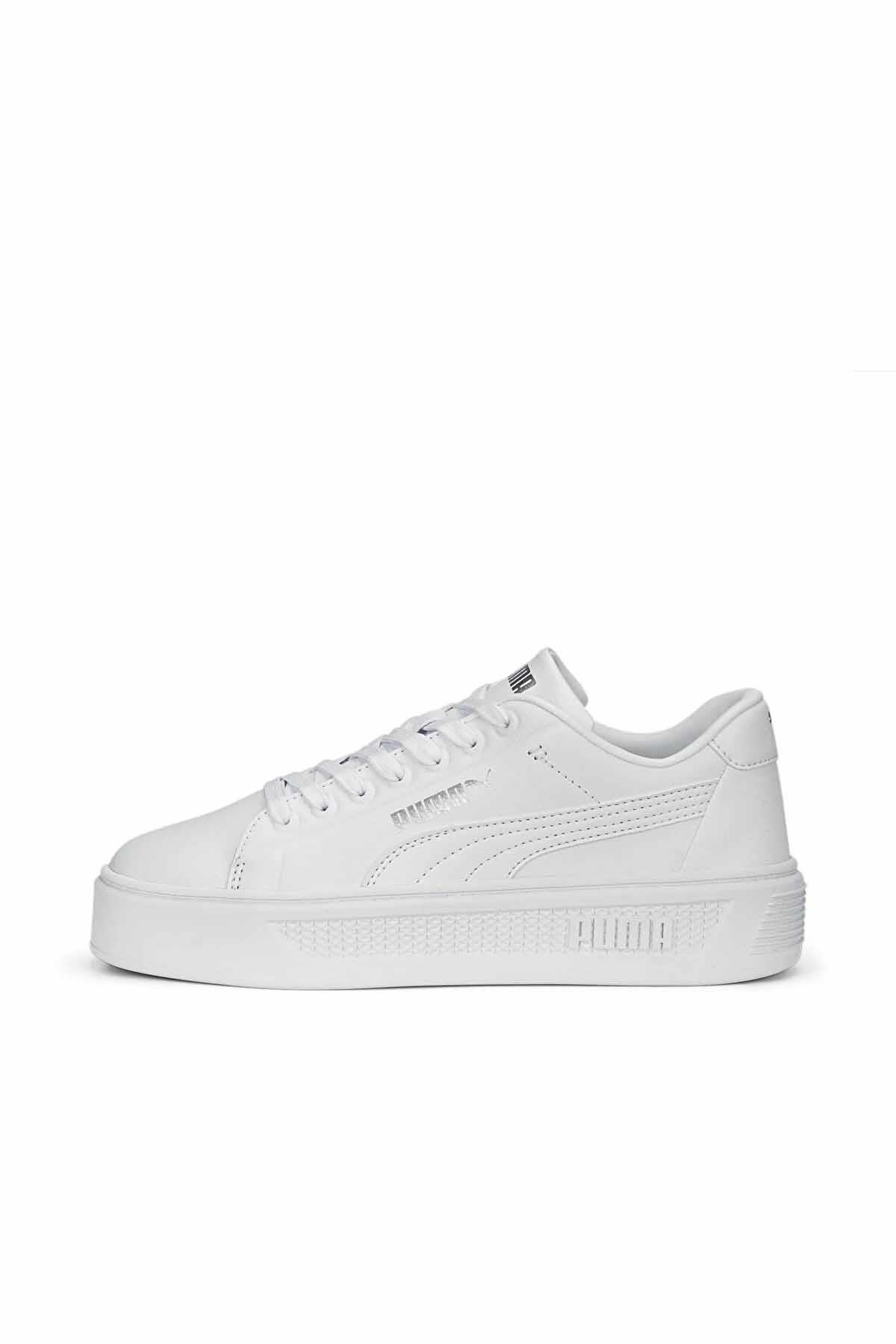 PUMAGünlük SporPuma Smash Platform v3 Sleek Kadın Günlük Spor Ayakkabı 389401-01 BEYAZ