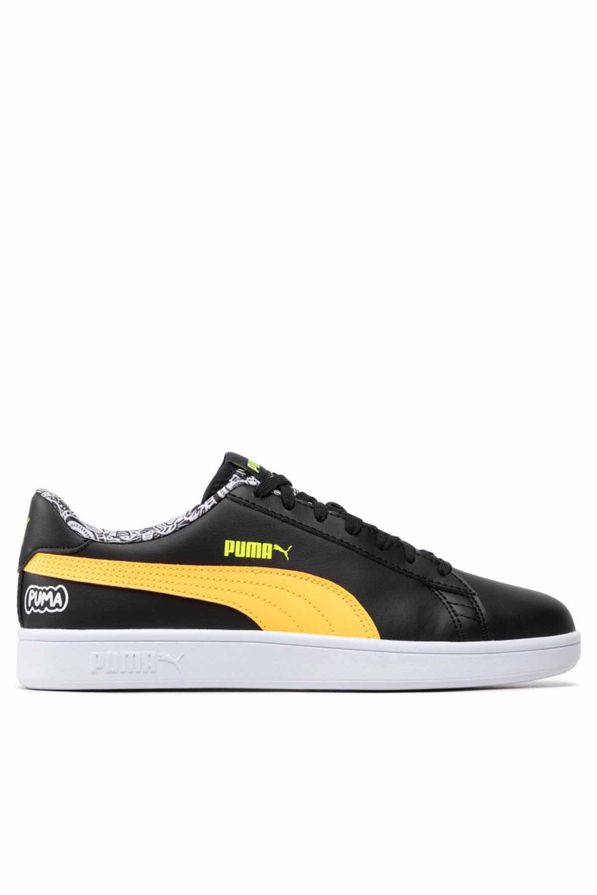 PUMAGünlük SporPuma Smash V2 Happy Erkek Günlük Spor Ayakkabı 386396-02 Siyah