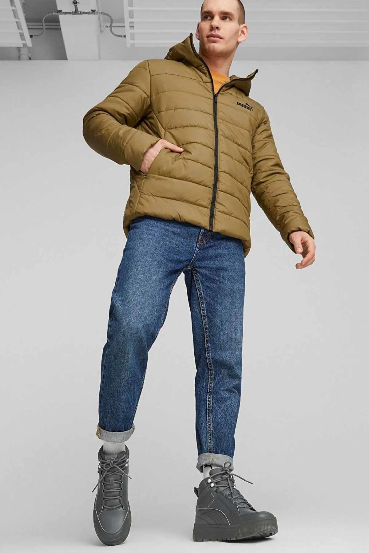 PUMAMontPuma Ess Hooded Padded Jacket Unisex Mont 848938-93 Kahverengi