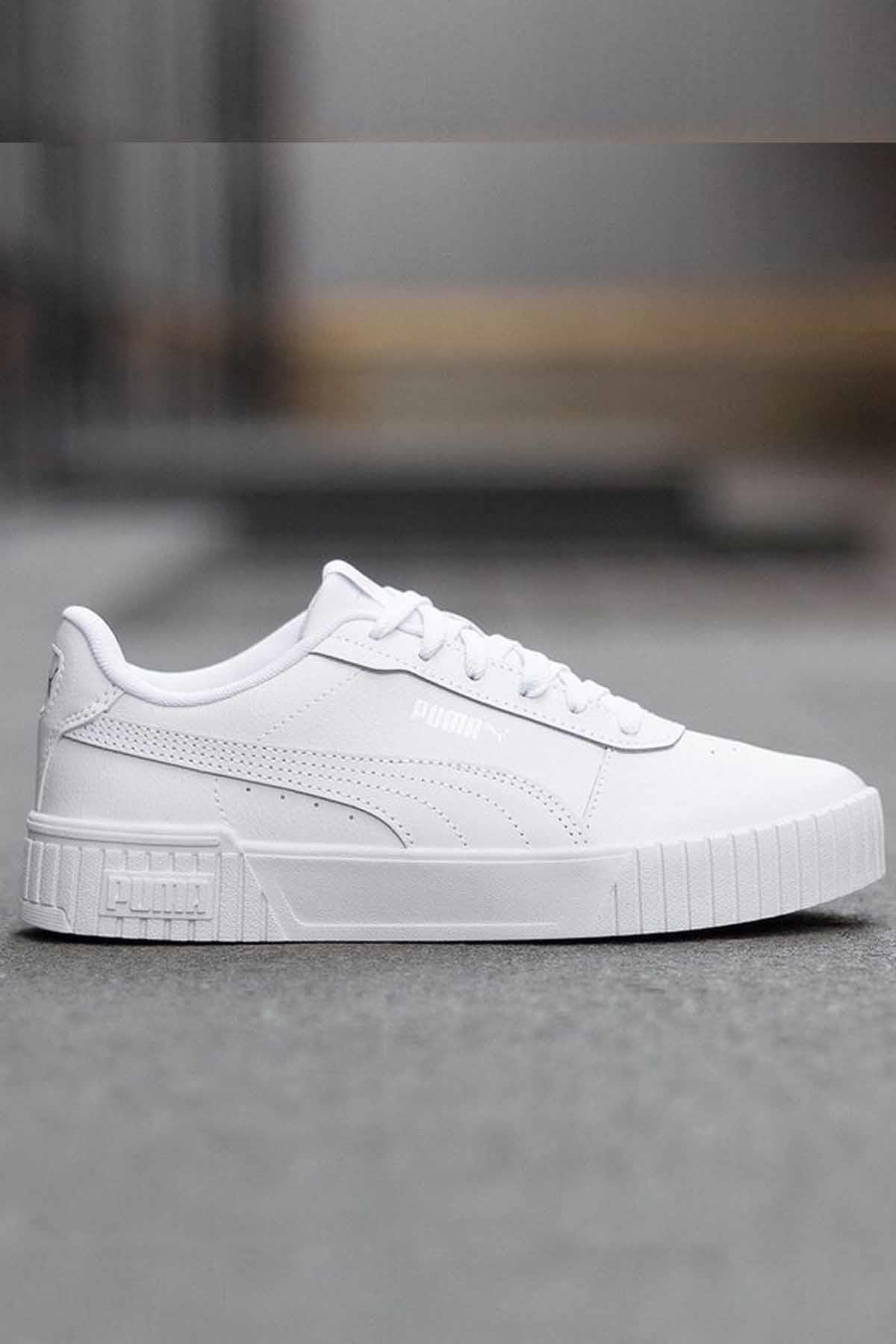 PUMASneakerPuma Kadın Beyaz Snekars Unisex Sneaker Ayakkabı 385849-02 Beyaz