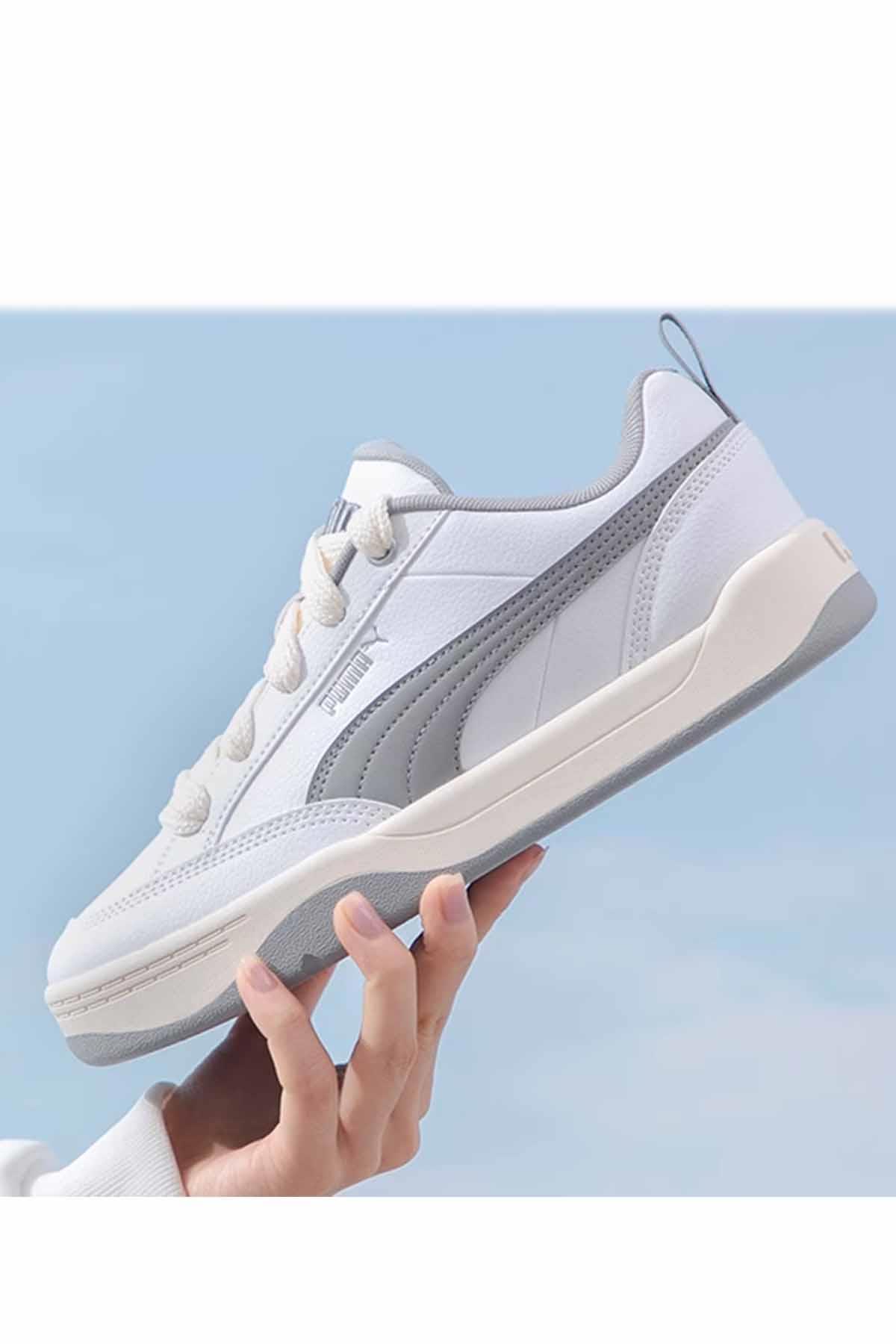 PUMASneakerPuma Park Erkek Sneaker Ayakkabı 395084-01 Beyaz-Gri