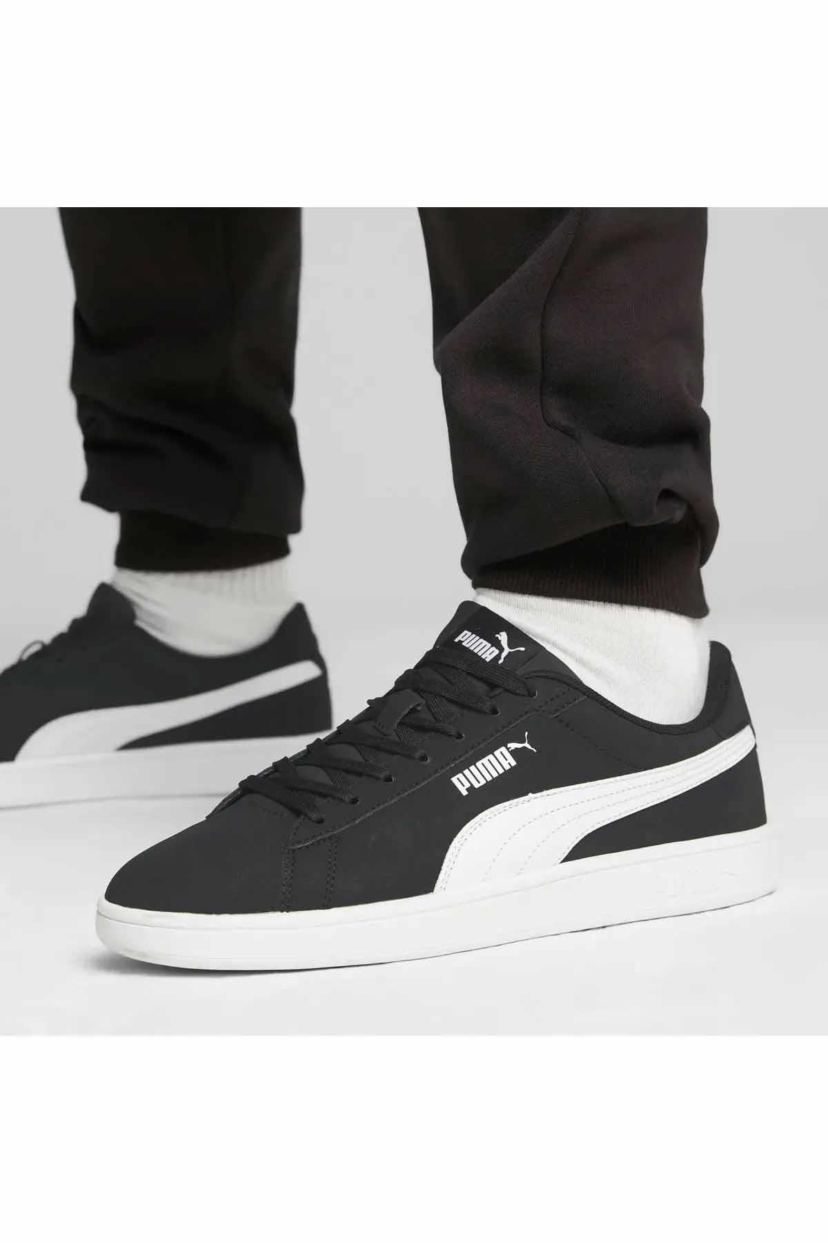 PUMASneakerPuma Smash 3.0 Buck B-7 Unisex Sneaker Ayakkabı 392336-01-1 Siyah-Byz