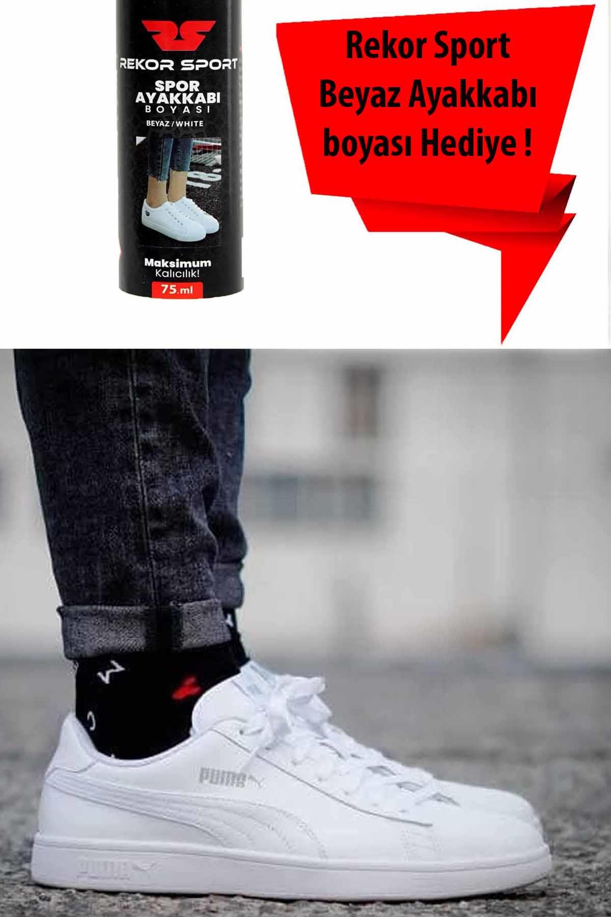 PUMASneakerPuma Smash 3.0 Buck Unisex Sneaker Ayakkabı 392336-09 BEYAZ