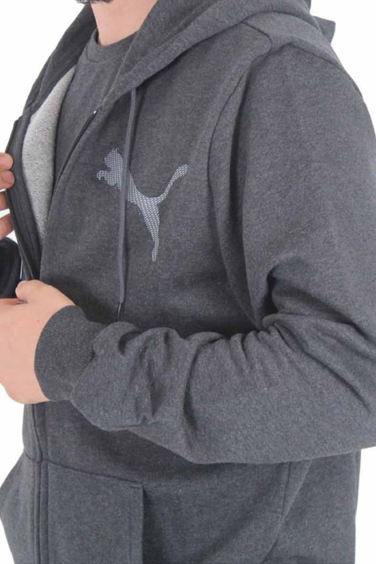 PUMASweatshirtPuma Blank Base Men's FZ Hoodie Erkek Sweatshirt 671551 02 Gri