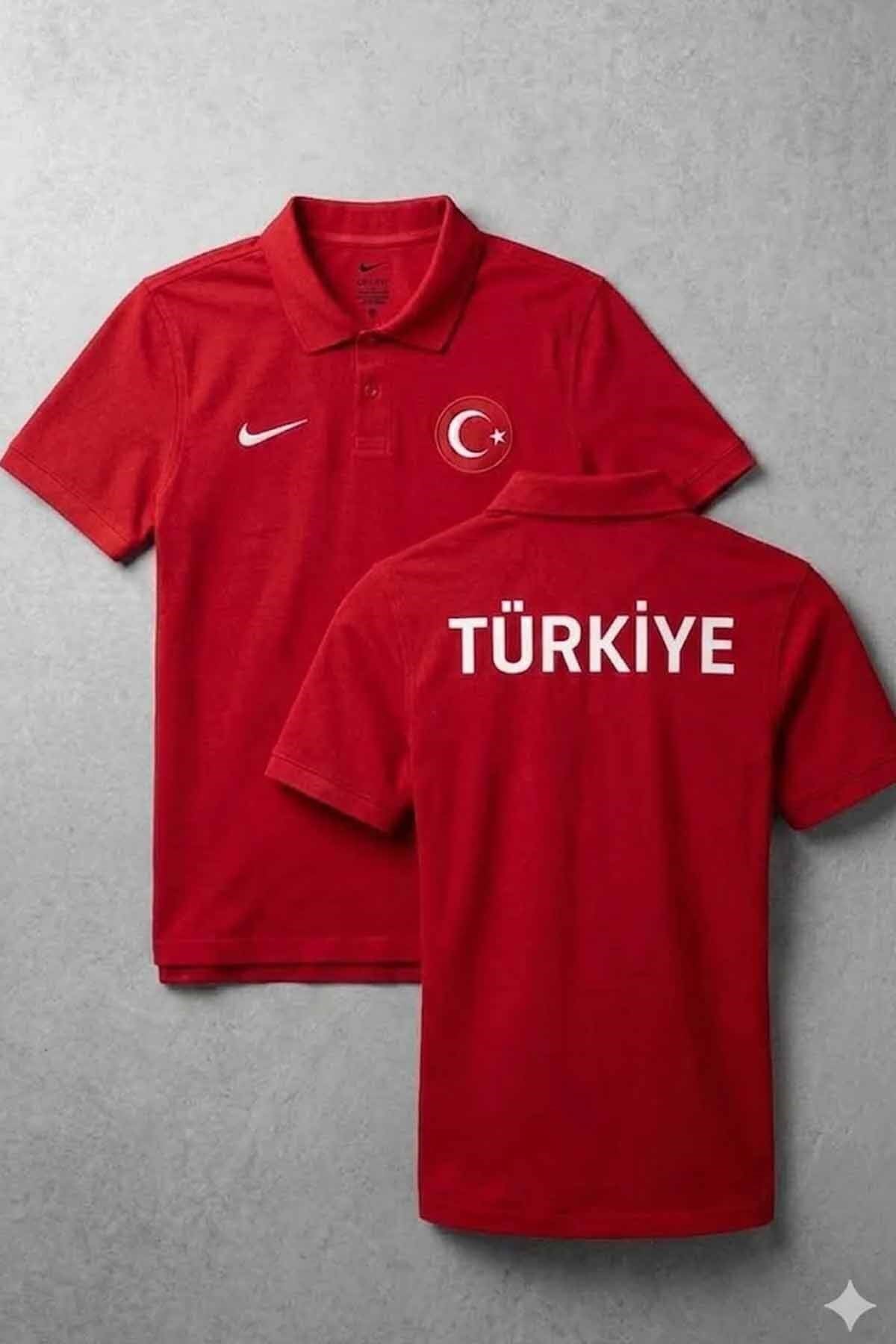 PUMATişörtNike Milli Takım Polo Yaka Tişört Erkek Tişört NK1193KIRMIZI