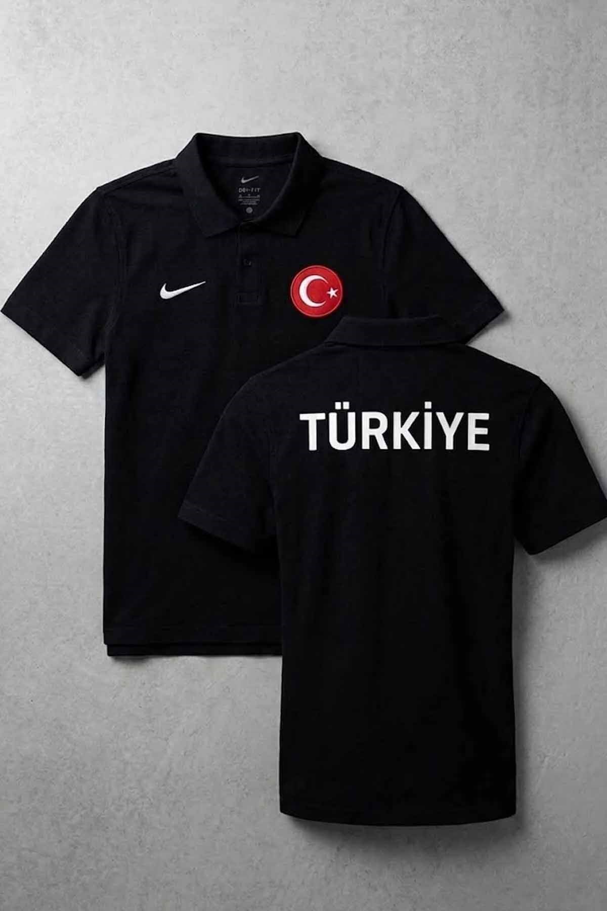 PUMATişörtNike Milli Takım Polo Yaka Tişört Erkek Tişört NK1193Siyah