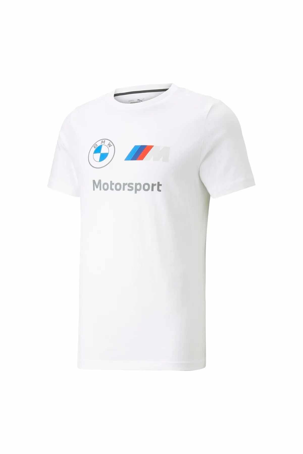 PUMATişörtPuma BMW M Motorsport ESS Logo Tee Erkek Tişört 538148-02 BEYAZ