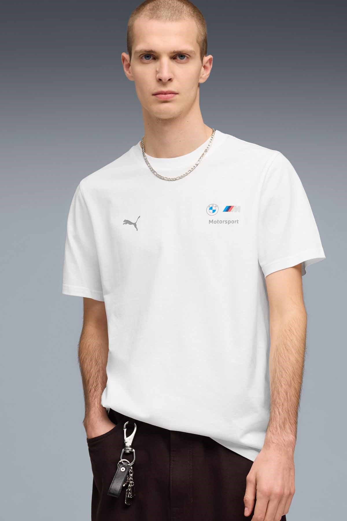PUMATişörtPuma BMW MMS Ess Logo Tee Erkek Tişört 634897-02 Beyaz