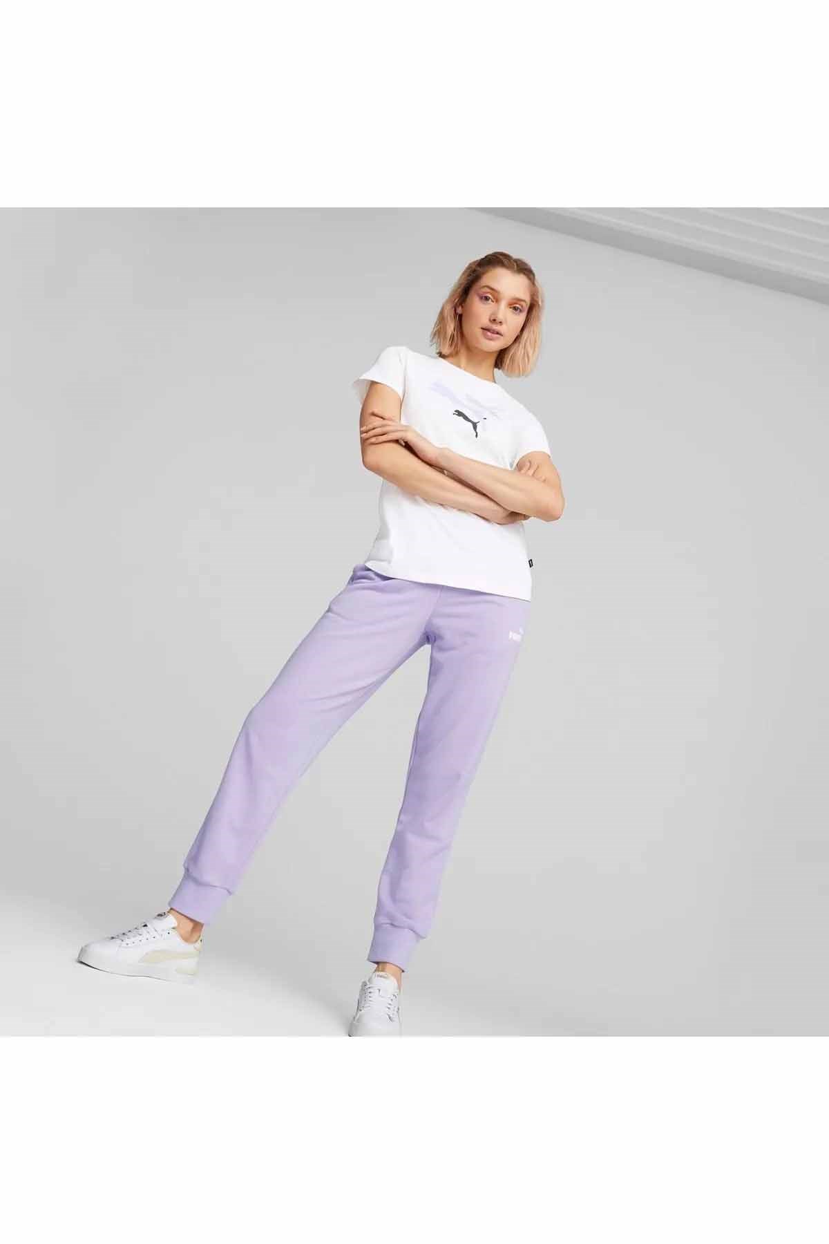 PUMATişörtPuma Ess Logo Power Tee Kadın Tişört 673677-02 BEYAZ