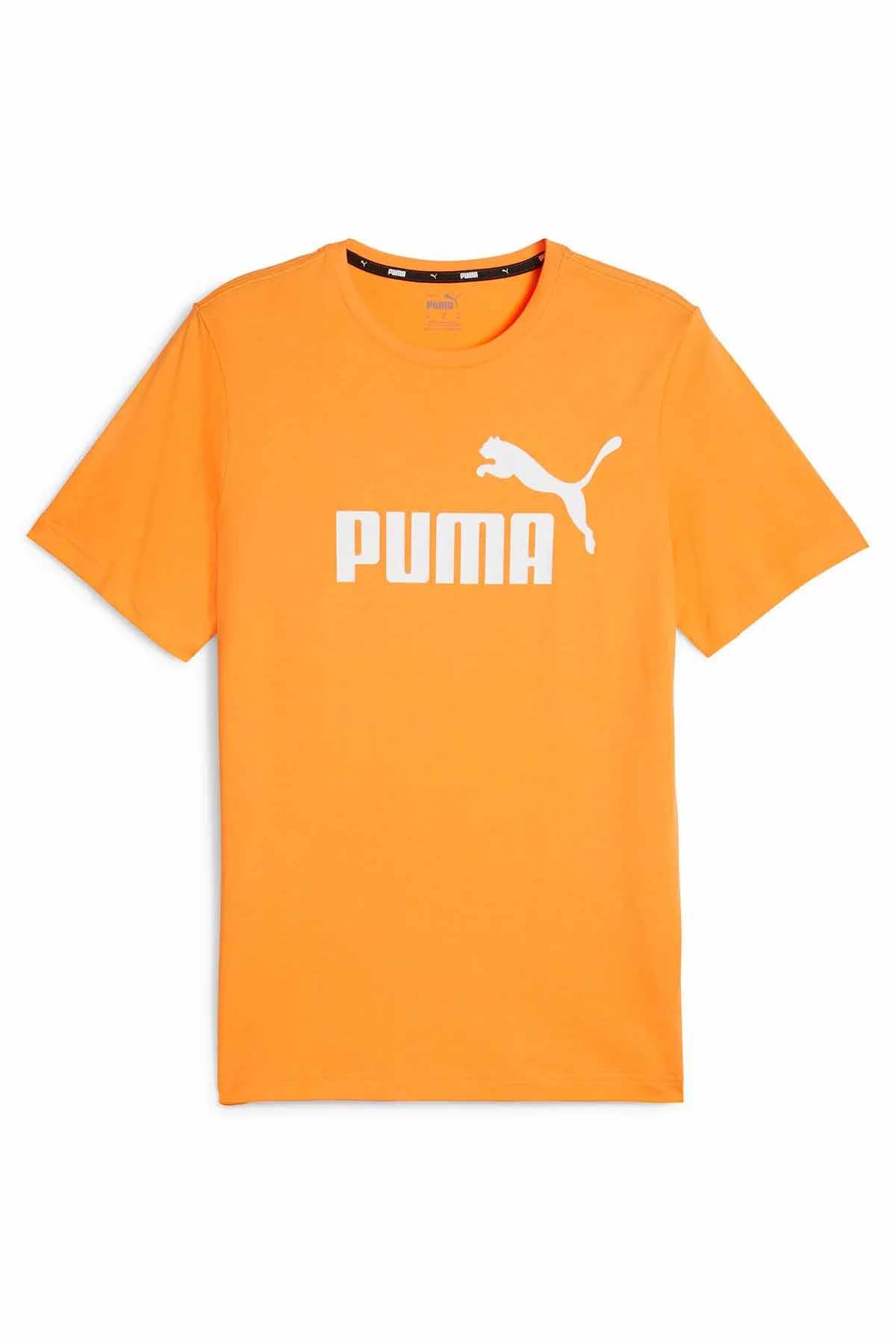 PUMATişörtPuma Ess Logo Tee Clementine Erkek Tişört 586667-58 TURUNCU