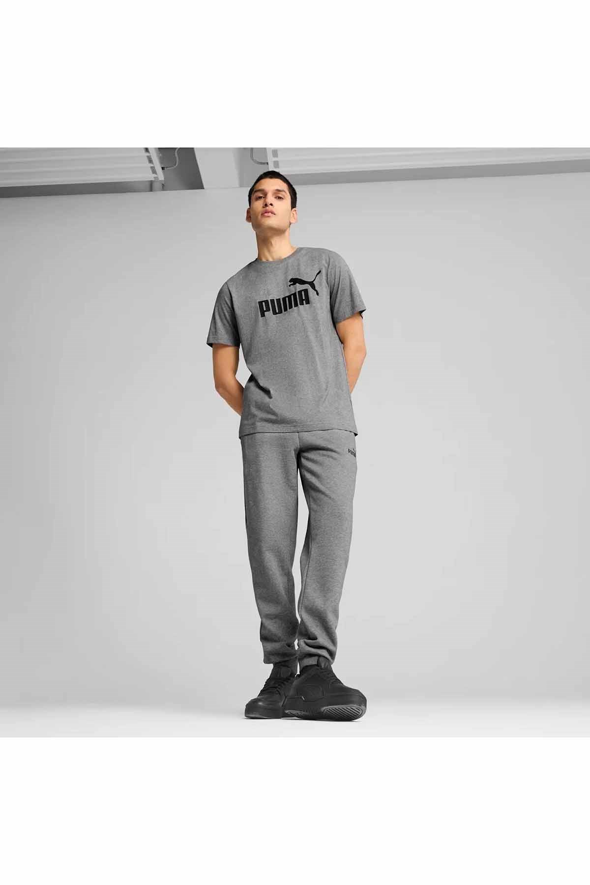 PUMATişörtPuma ESS No. 1 Logo Tee Erkek Tişört 682532-03 Gri