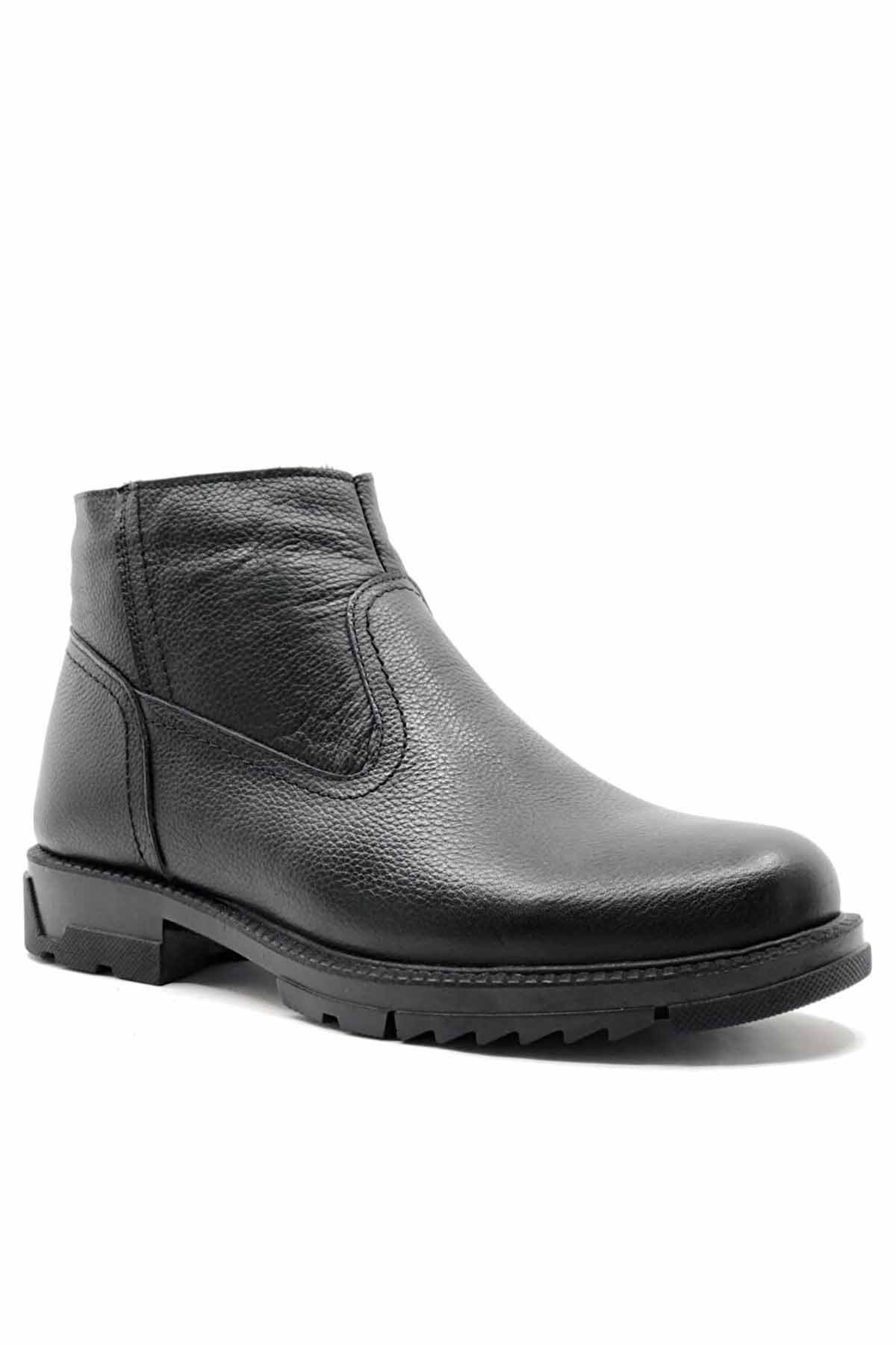 REKOR SPORBotRekor Sport Hakiki Deri Termal Taban İçi Kürklü Bot Erkek Bot Ayakkabı RS-001SIYAH