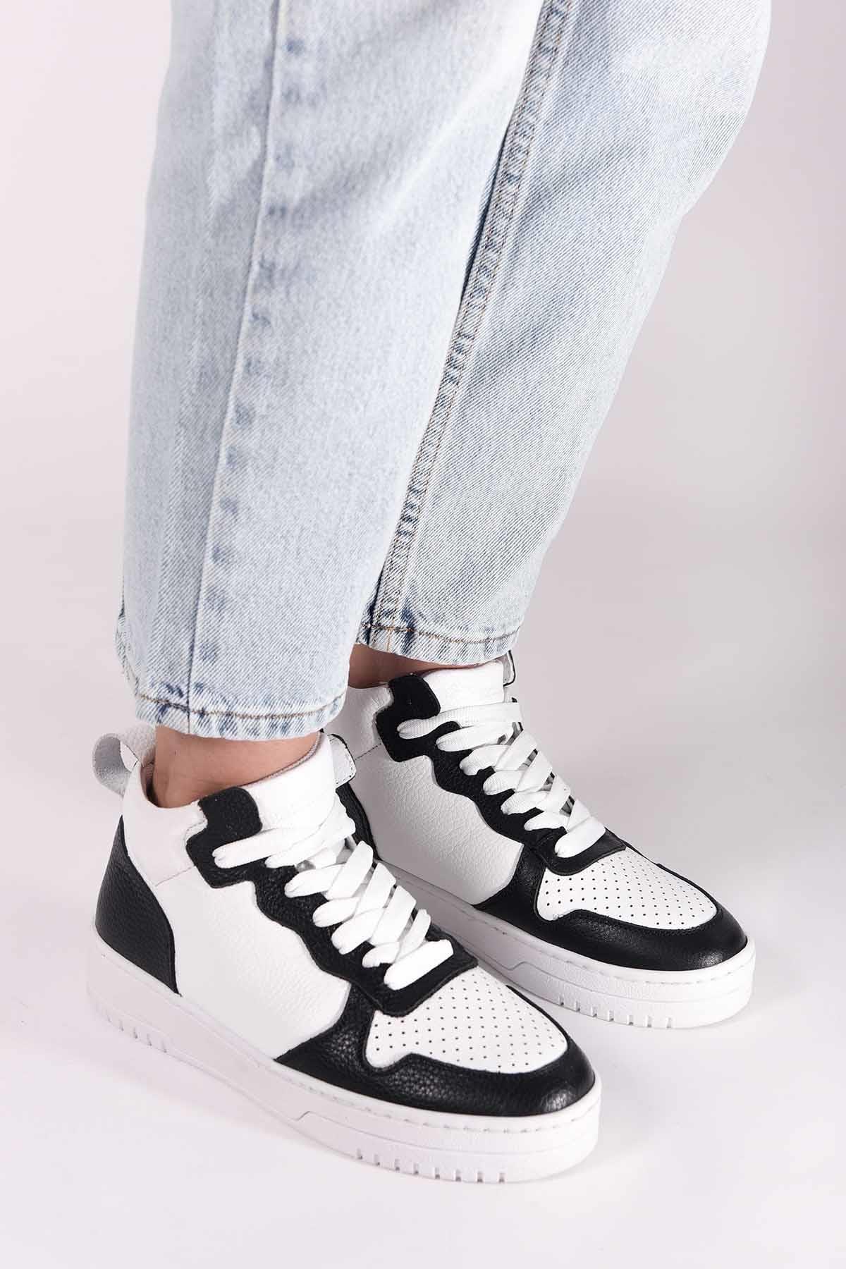 REKOR SPORGünlük SporAir Force Hı  V2 Hakki Deri Erkek Günlük Spor Ayakkabı RS-8000Siyah-Byz