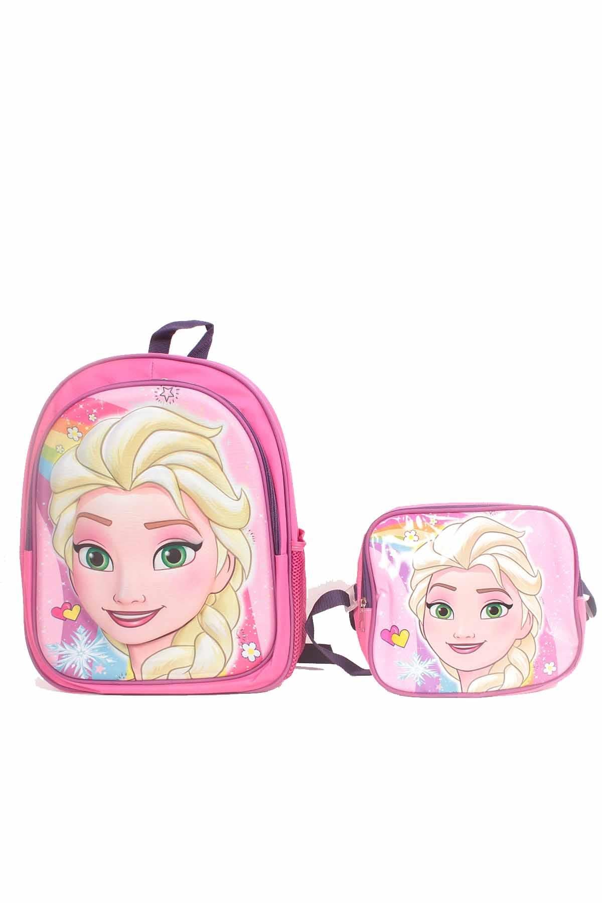 REKOR SPOROkul ÇantasıRS İlk Okul Çantası Beslenme Çantalı 3D Baskılı 38x15x14 Unisex Okul Çantası RS-0033Çok Renkli